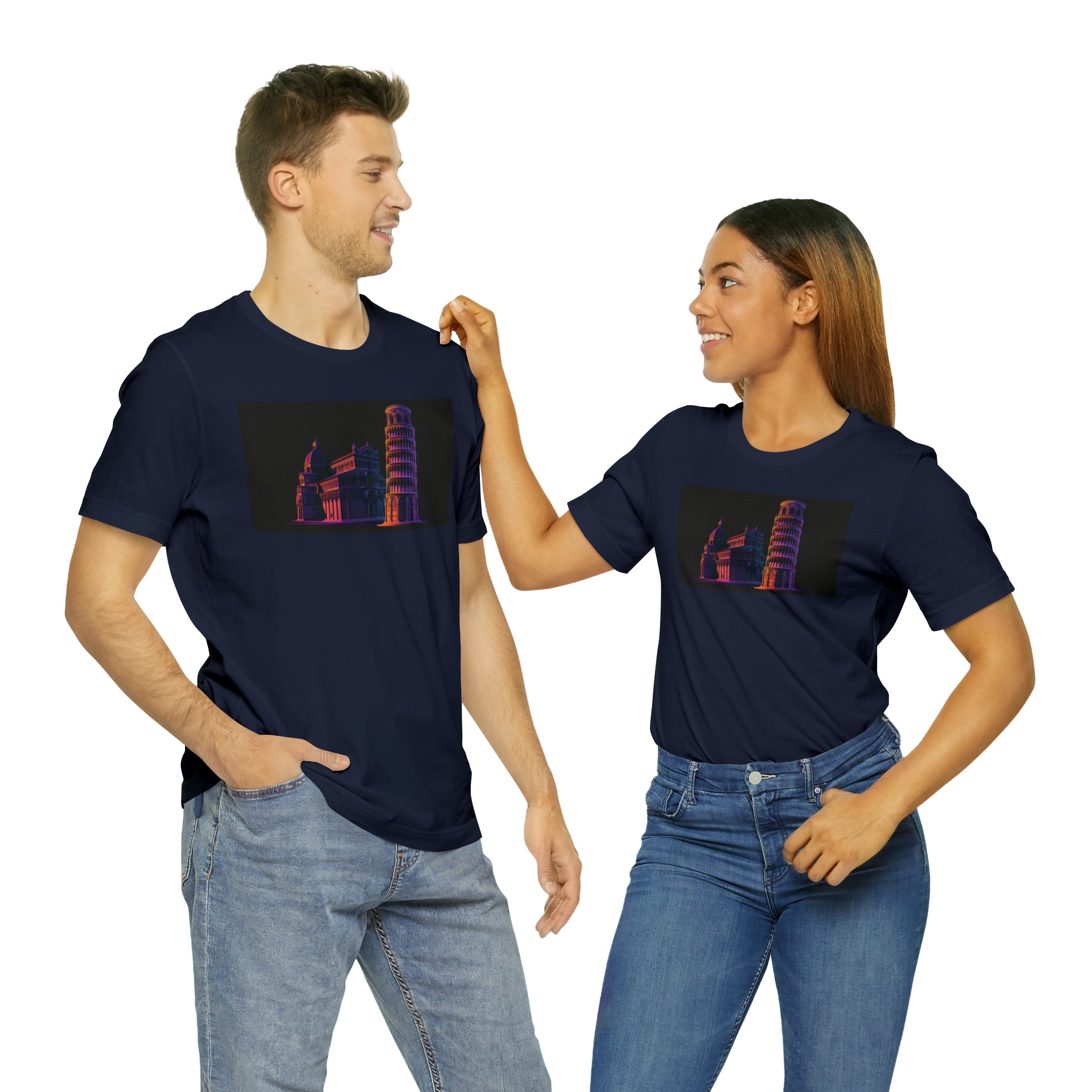 Unisex Jersey Short Sleeve Tee - Leaning Tower of Pisa, Italy