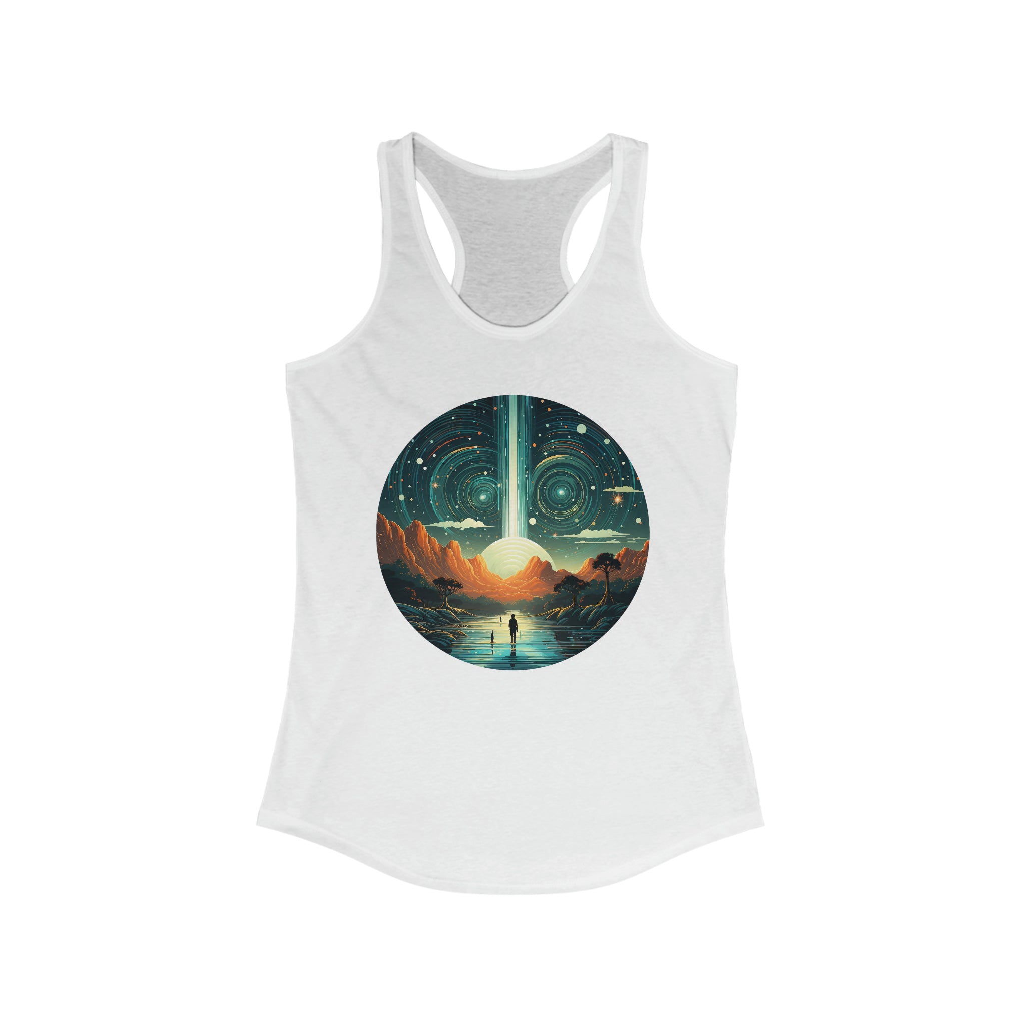 Women's Ideal Racerback Tank - Pointillism Designs 17