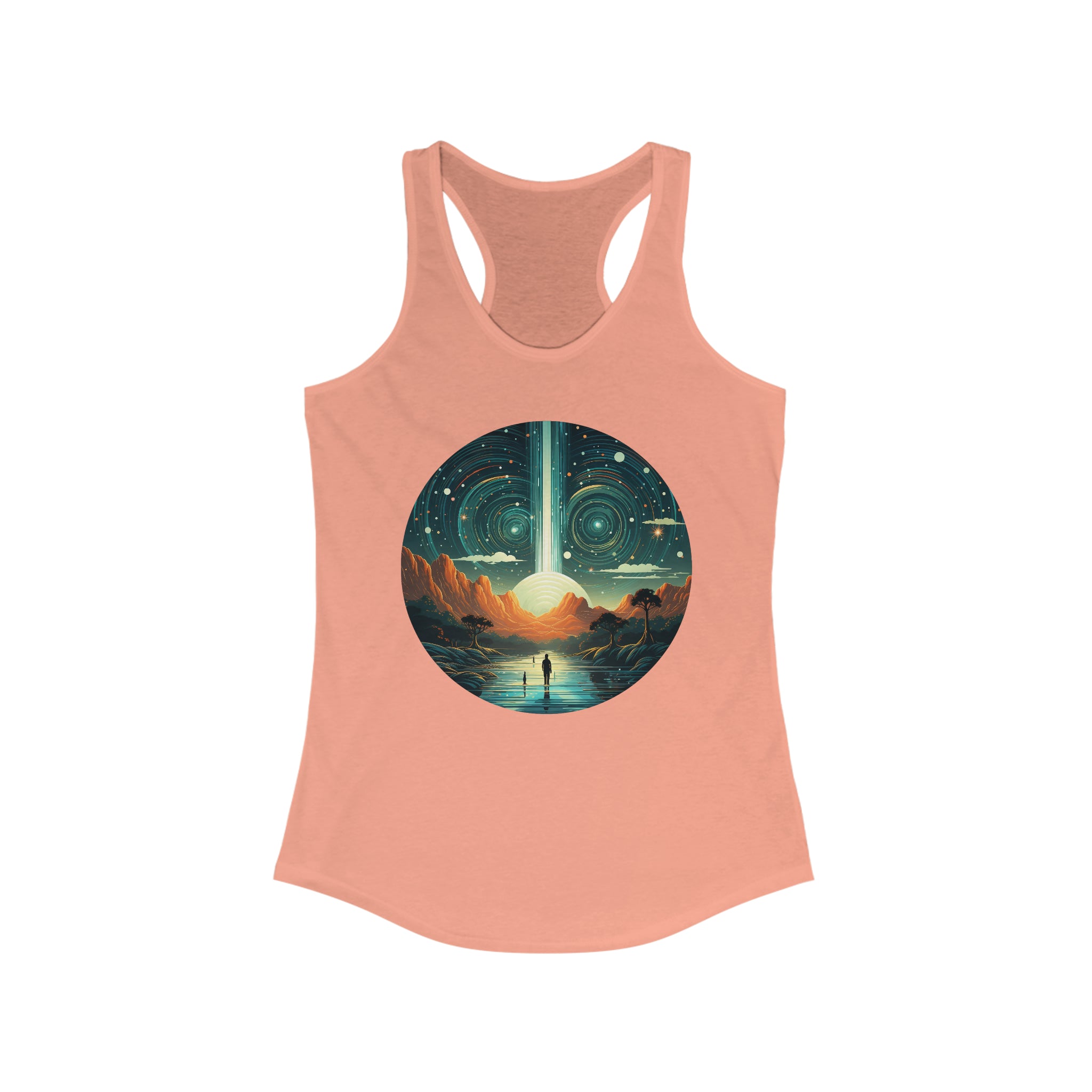 Women's Ideal Racerback Tank - Pointillism Designs 17