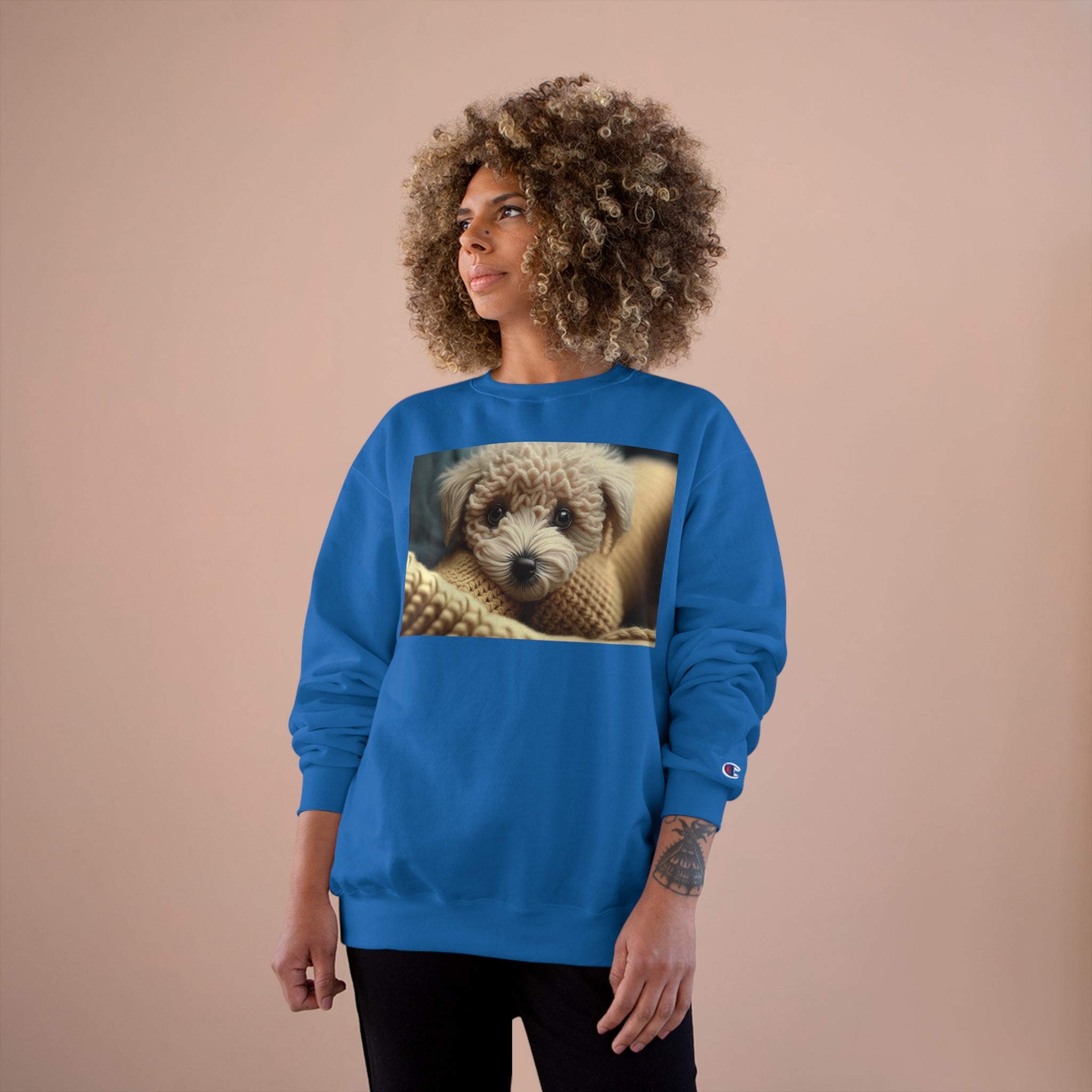 Champion Sweatshirt - Knit Animals, Puppy