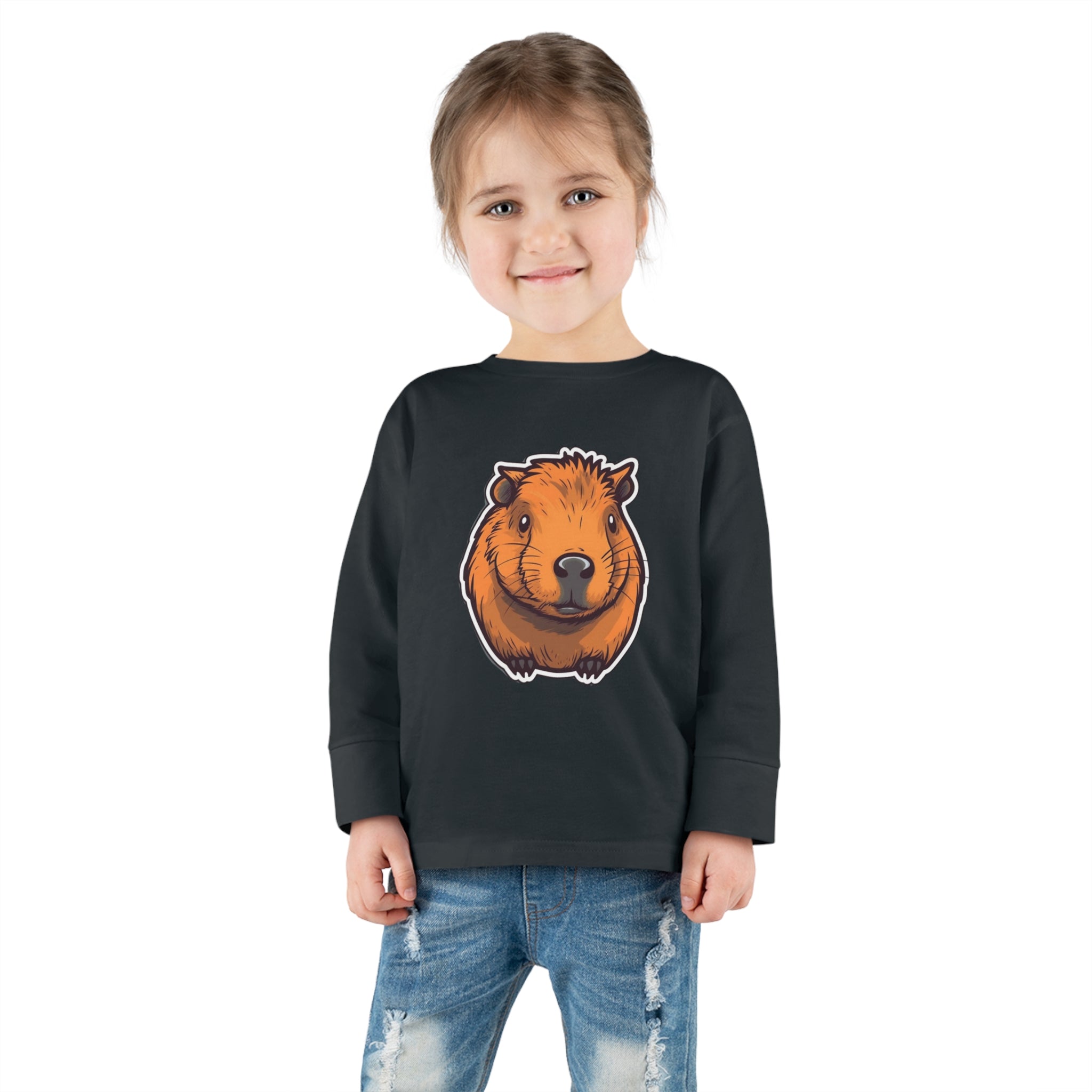 Toddler Long Sleeve Tee - Capybara Pup