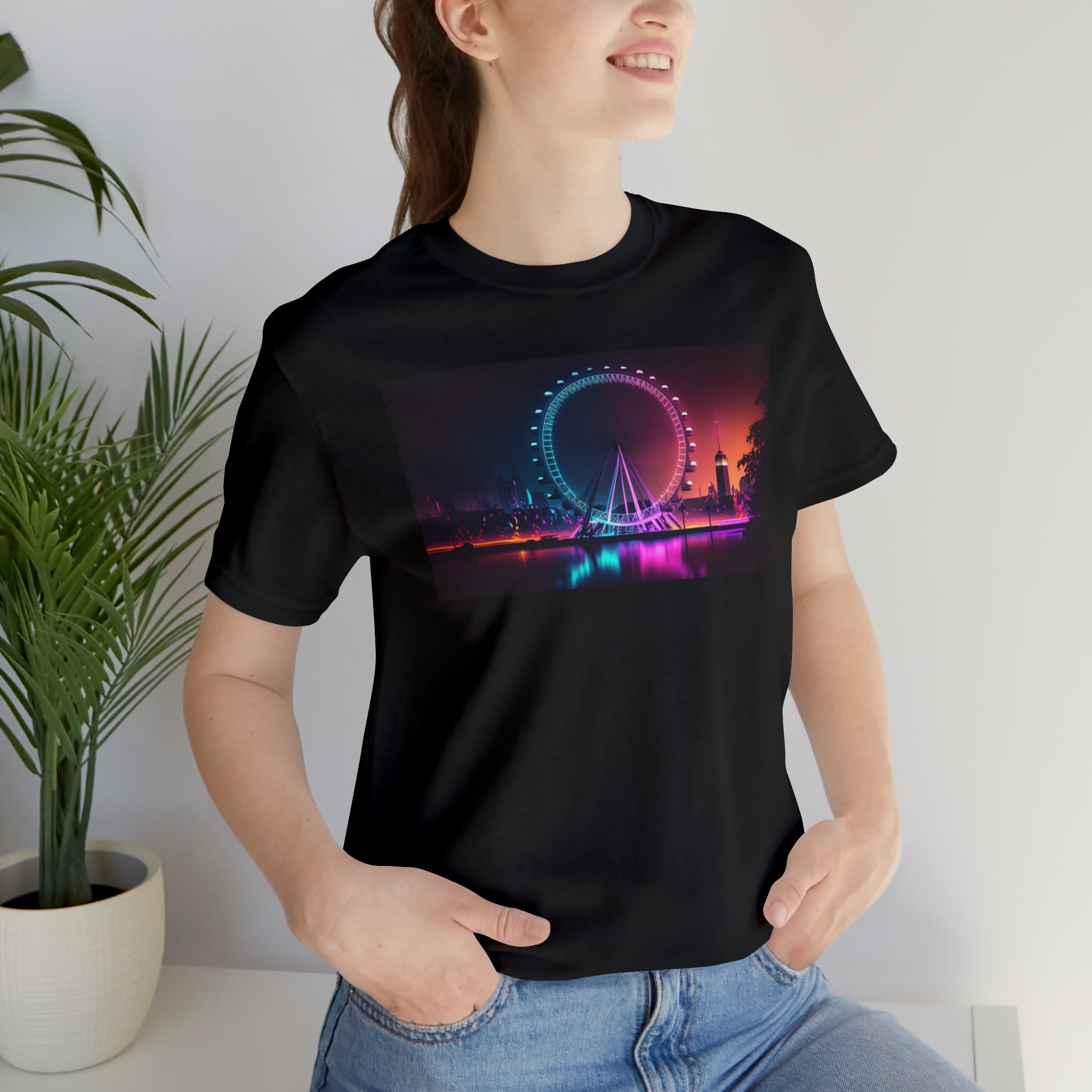 Unisex Jersey Short Sleeve Tee - London Eye, UK