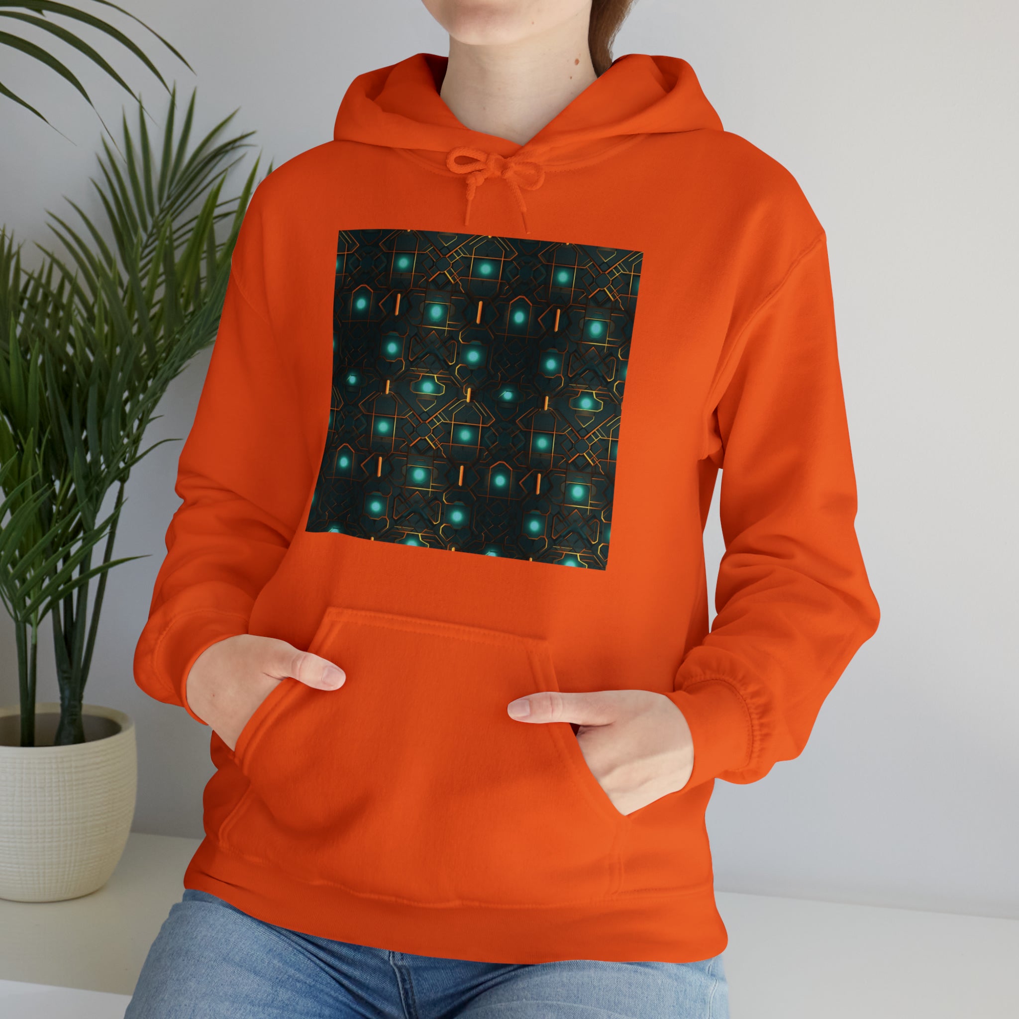 Unisex Heavy Blend™ Hooded Sweatshirt - Abstract Neon Designs 09