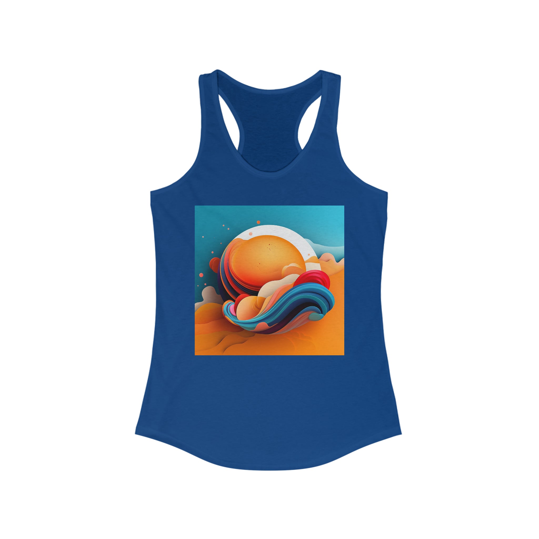 Women's Ideal Racerback Tank - Vector Art Design 02