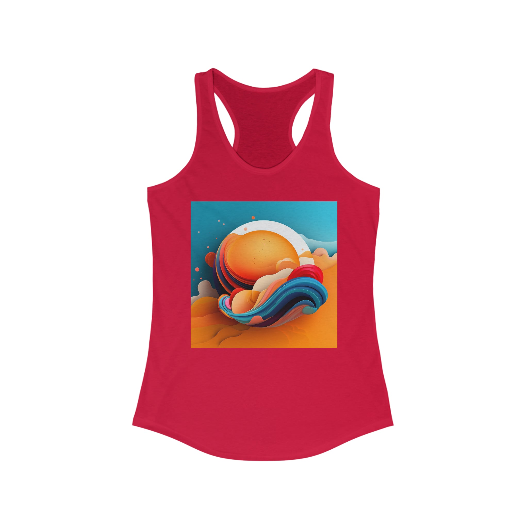 Women's Ideal Racerback Tank - Vector Art Design 02