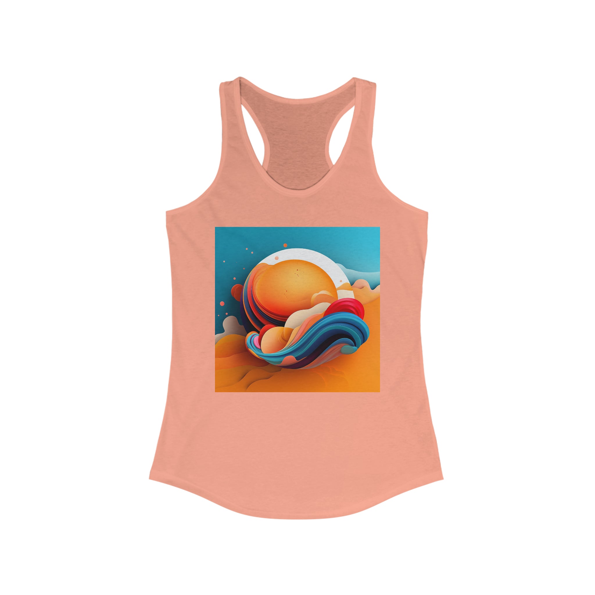 Women's Ideal Racerback Tank - Vector Art Design 02