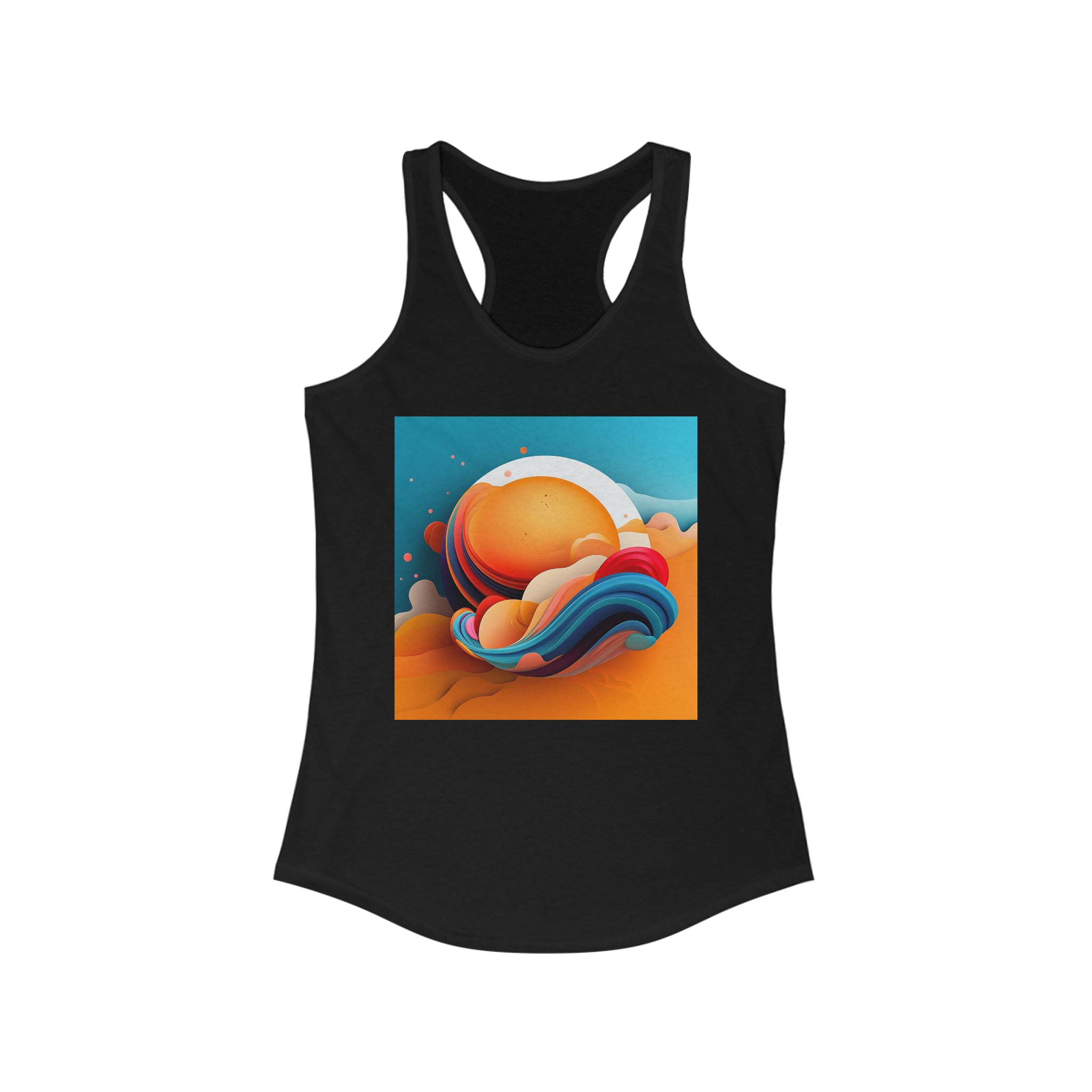 Women's Ideal Racerback Tank - Vector Art Design 02