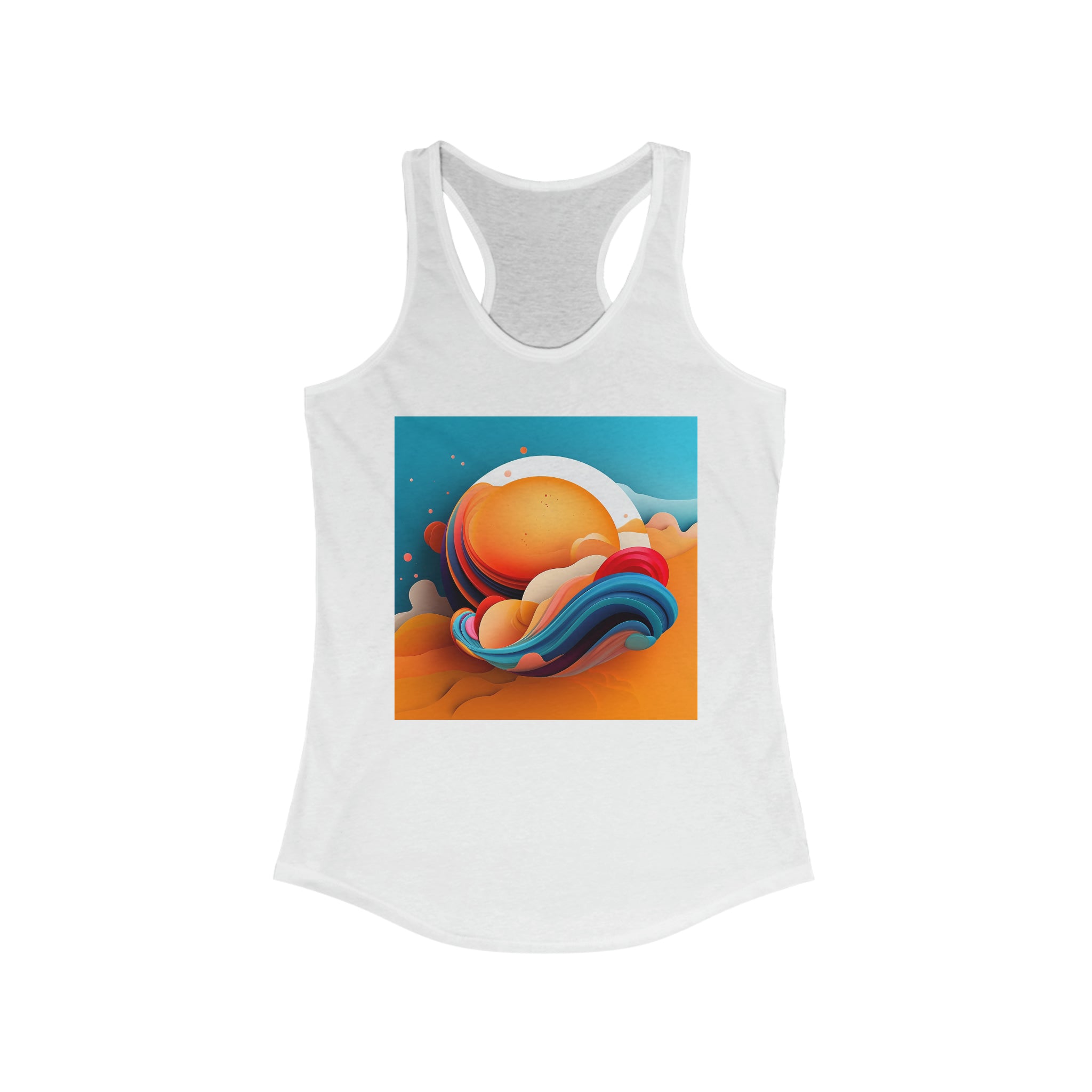 Women's Ideal Racerback Tank - Vector Art Design 02