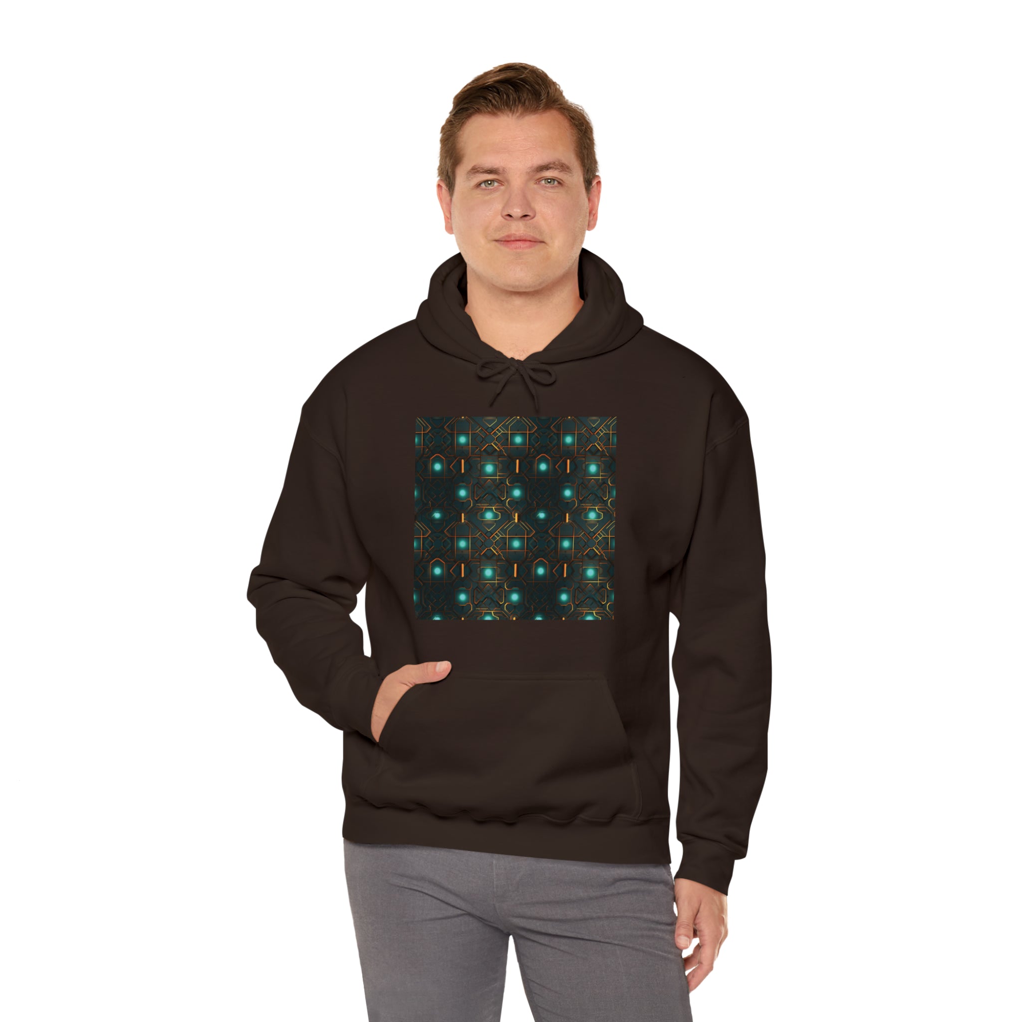 Unisex Heavy Blend™ Hooded Sweatshirt - Abstract Neon Designs 09