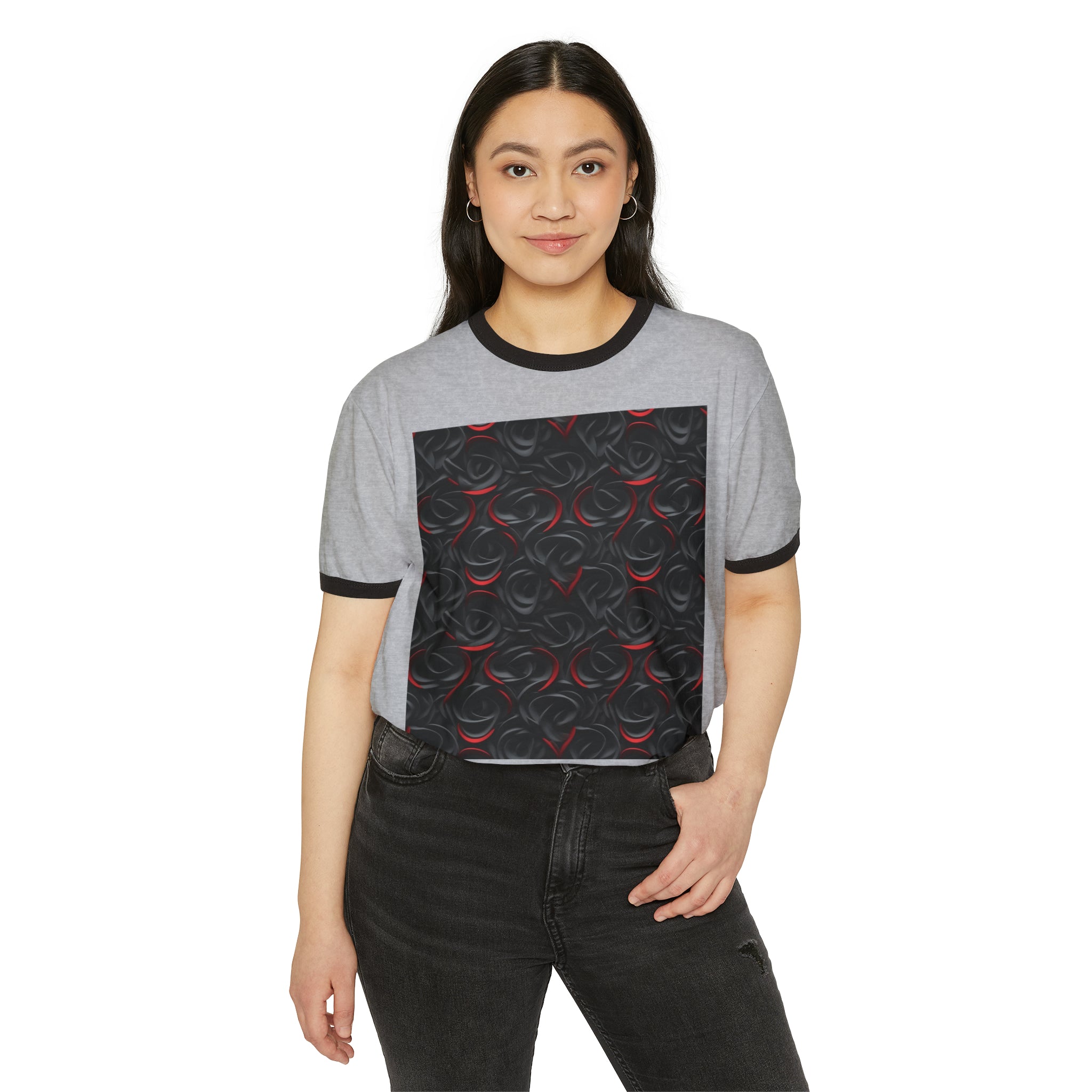 Unisex Cotton Ringer T-Shirt - Abstract Designs 03