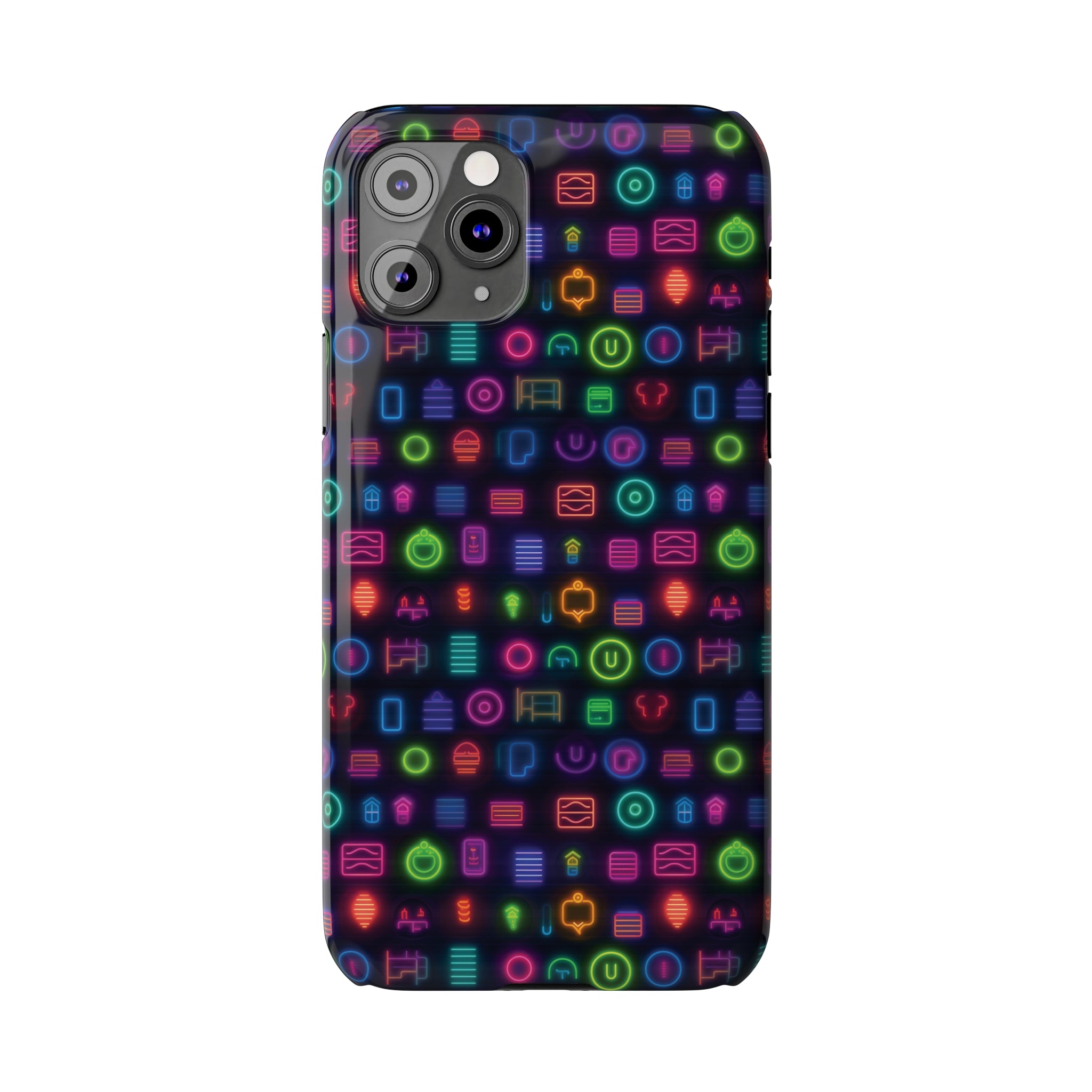 Slim Phone Cases (AOP) - Seamless Neon Designs 02