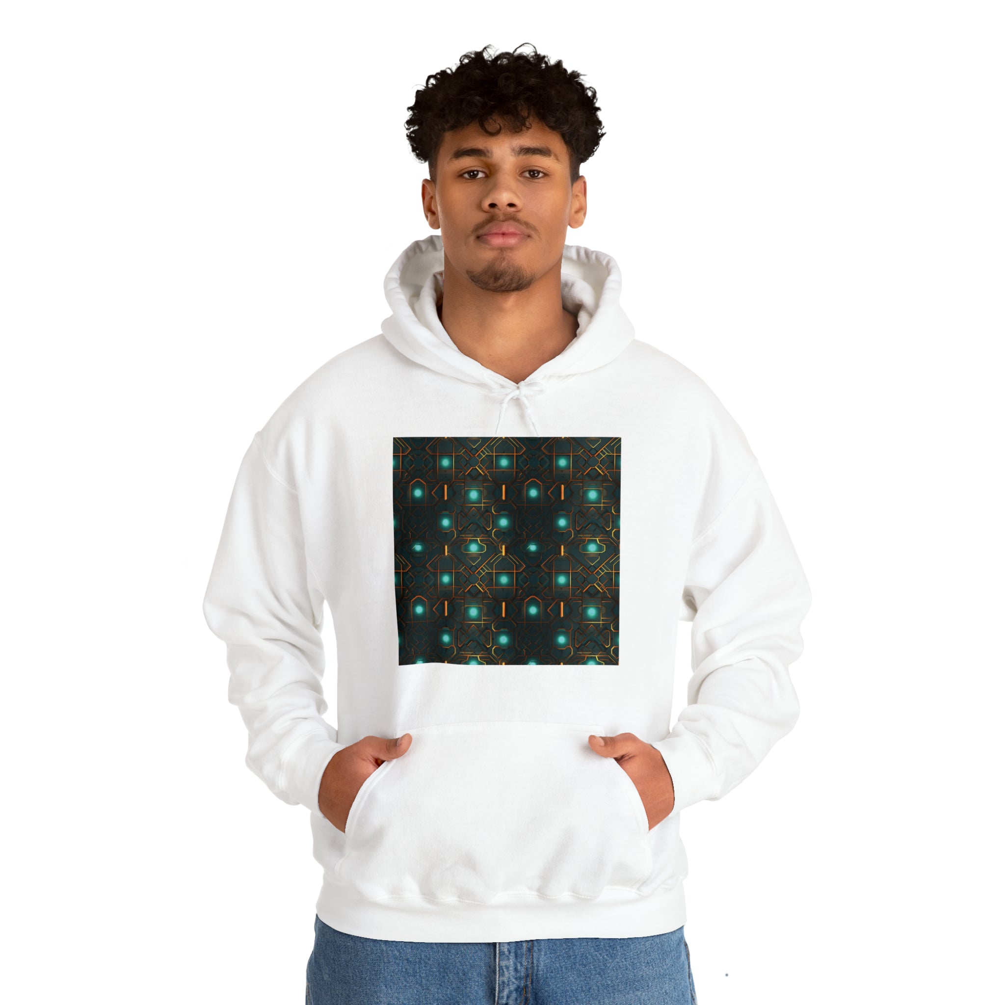 Unisex Heavy Blend™ Hooded Sweatshirt - Abstract Neon Designs 09