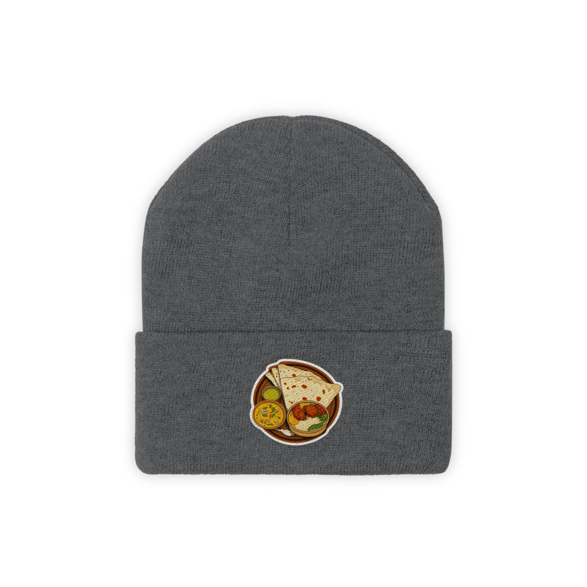 Knit Beanie - Naan & Curry Pop Art