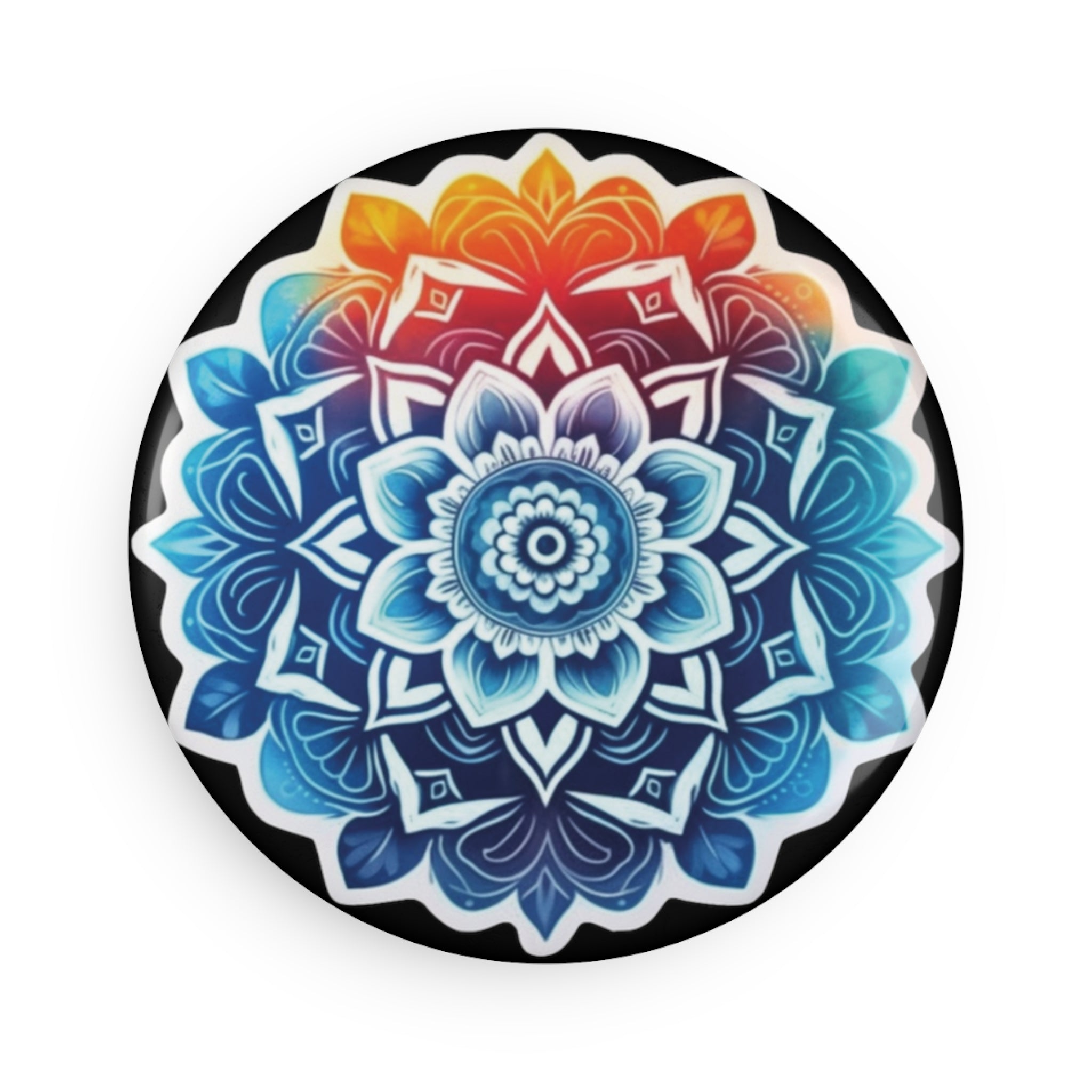 Button Magnet, Round (1 & 10 pcs) - Mandalas 13