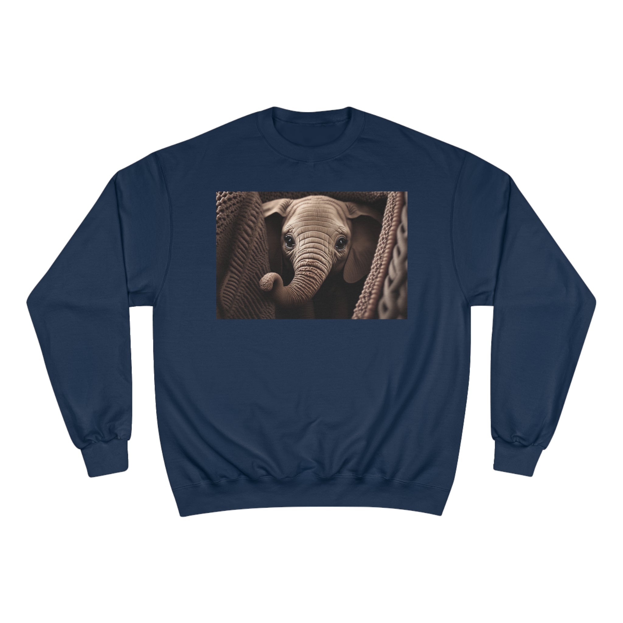 Champion Sweatshirt - Knit Animals, Elephant Calf