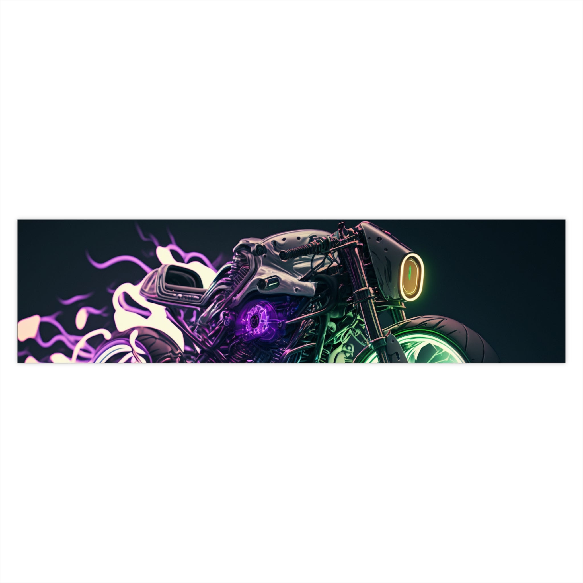 Bumper Stickers - Neon Motorcycle Design 03