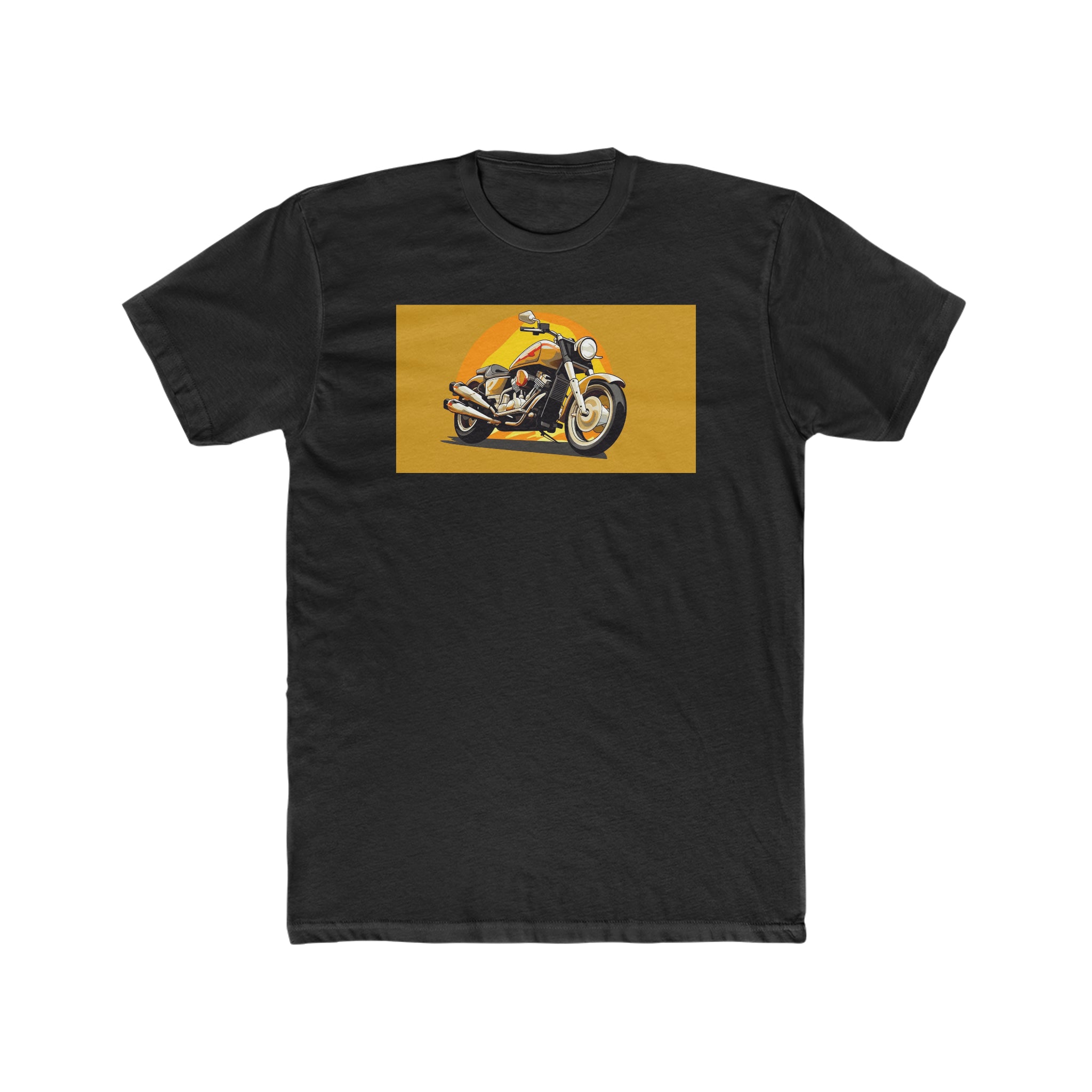 Men's Cotton Crew Tee - Pop Art - Motorcycle 02