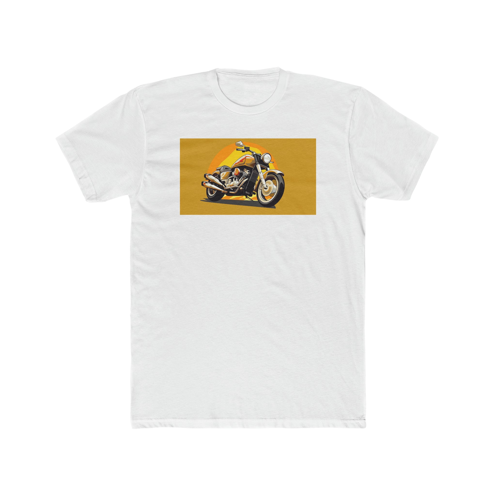 Men's Cotton Crew Tee - Pop Art - Motorcycle 02