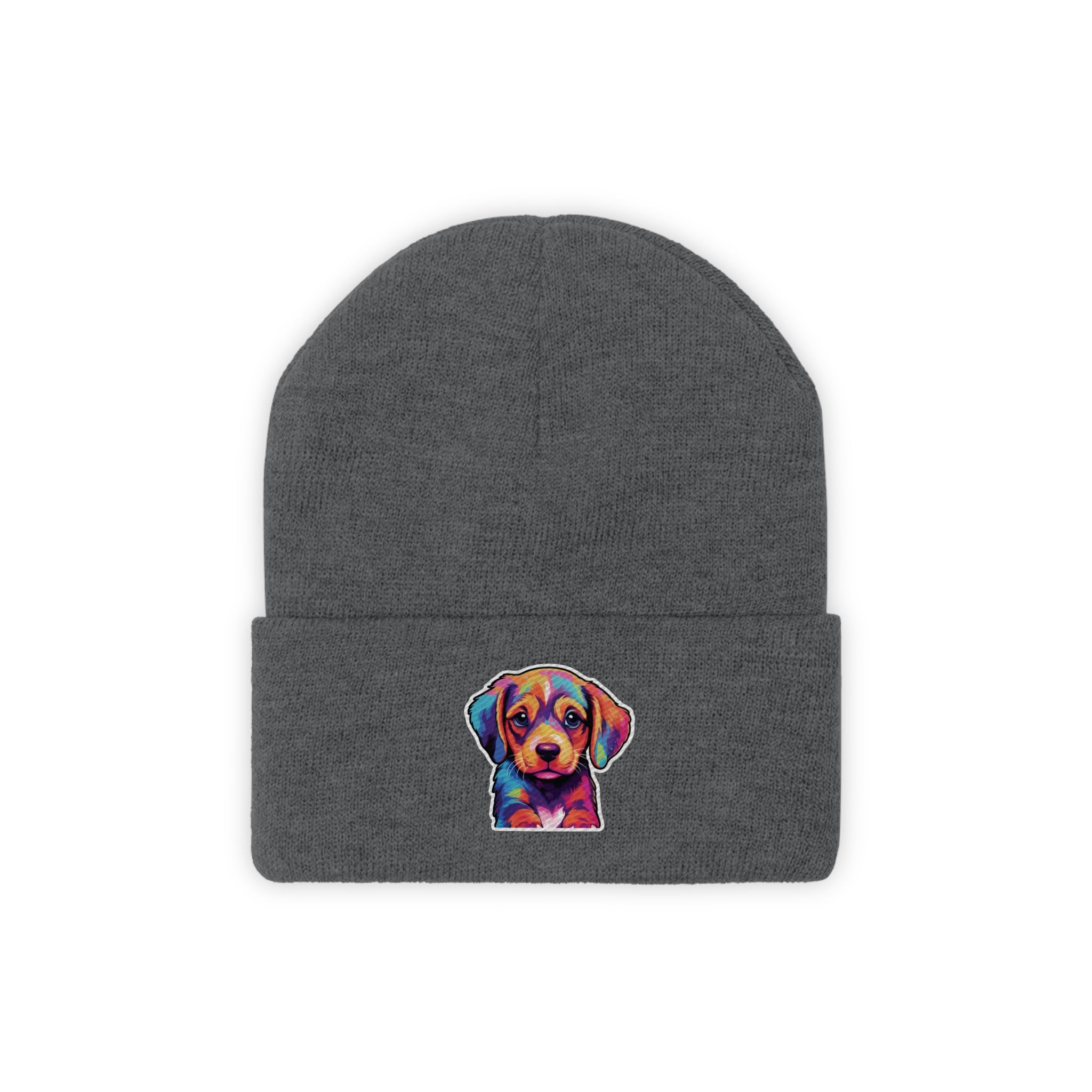 Knit Beanie - Puppy Pop Art 05