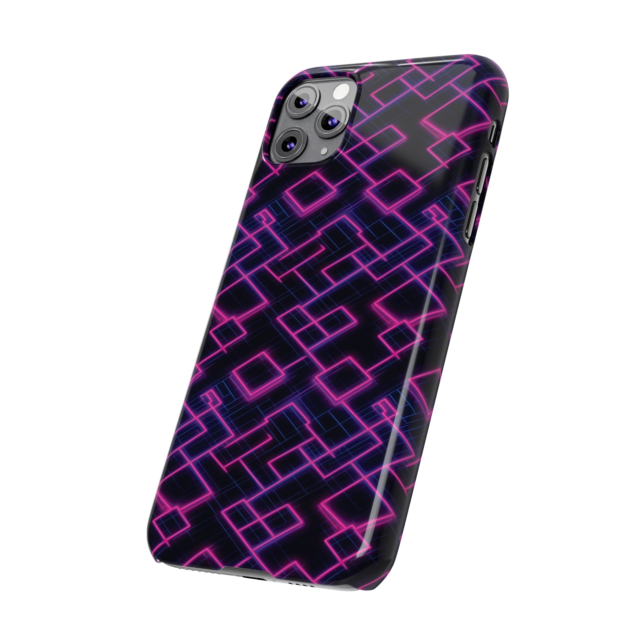 Slim Phone Cases (AOP) - Seamless Synthwave Designs 01