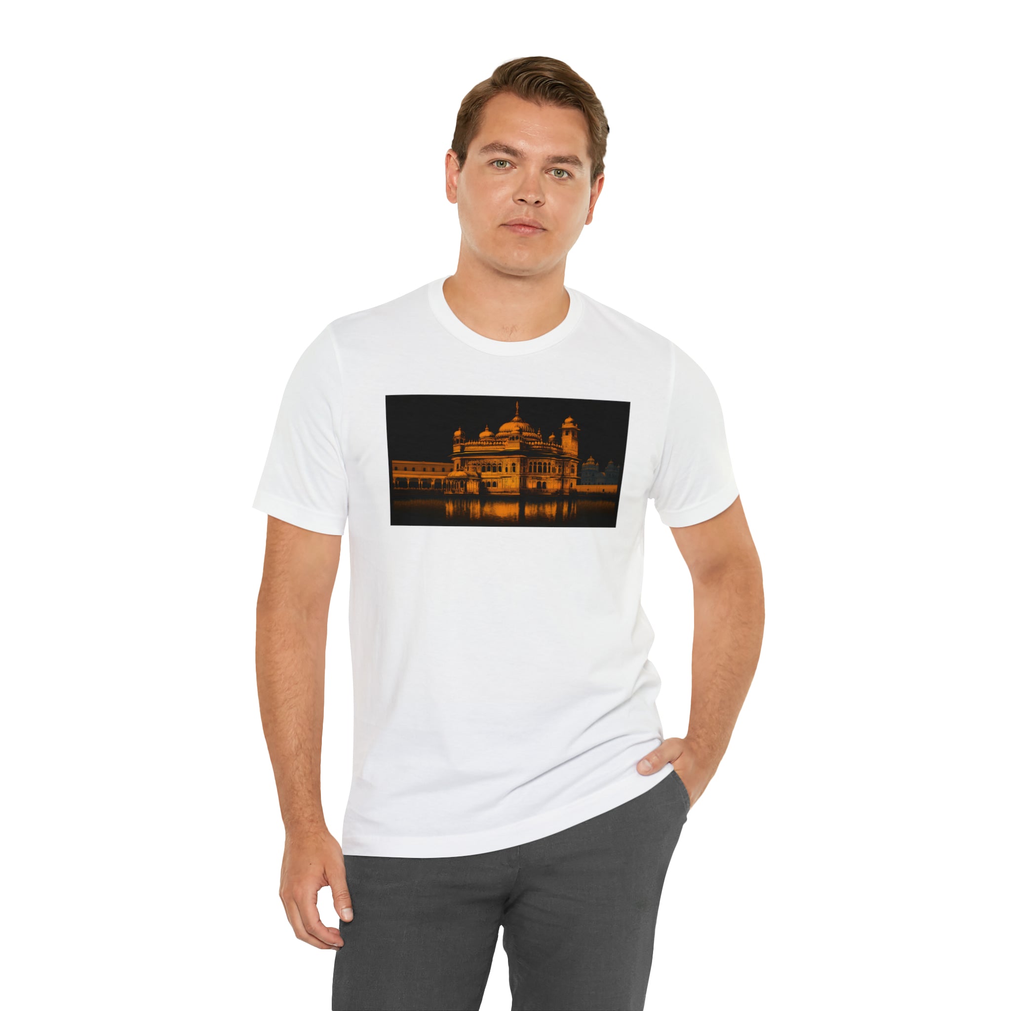 Unisex Jersey Short Sleeve Tee - Golden Temple, India