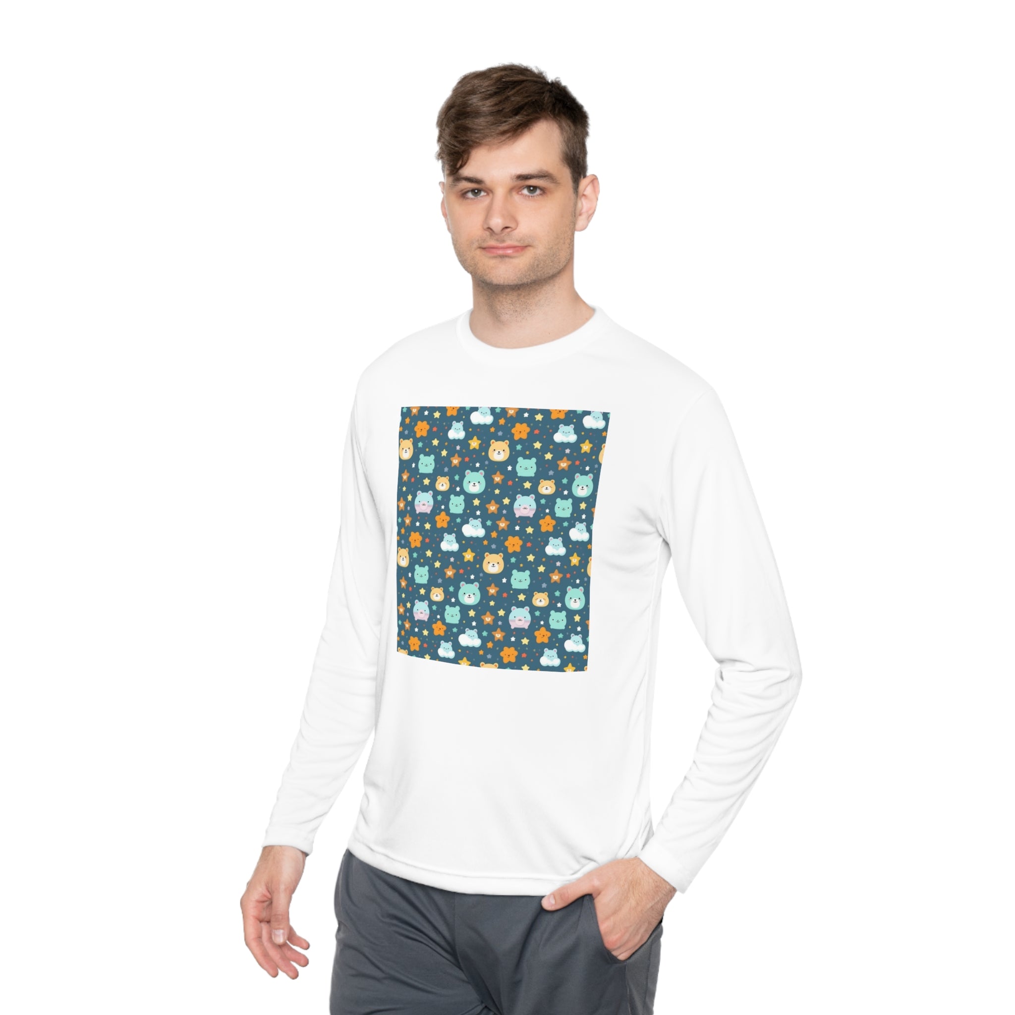 Unisex Lightweight Long Sleeve Tee (AOP) - Abstract Designs 06