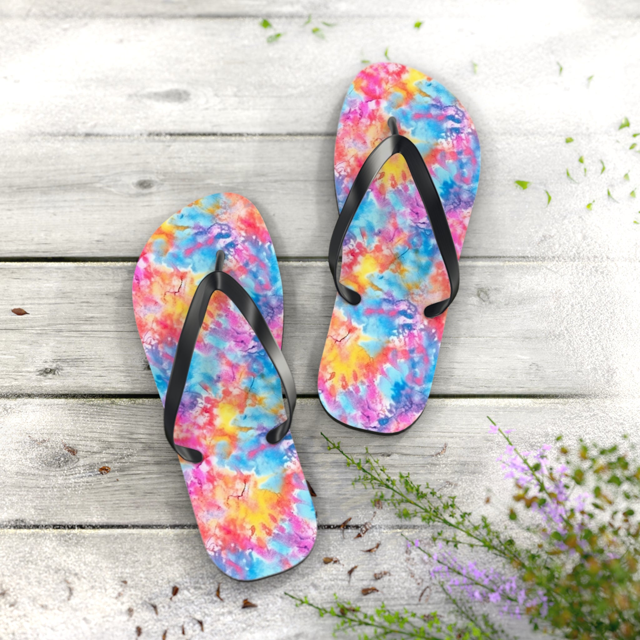 Flip Flops (AOP) - Tie Dye Designs 02