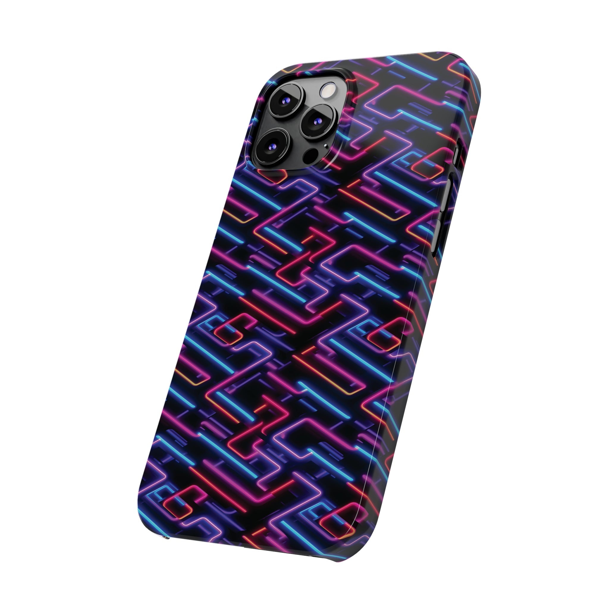 Slim Phone Cases (AOP) - Seamless Neon Designs 01