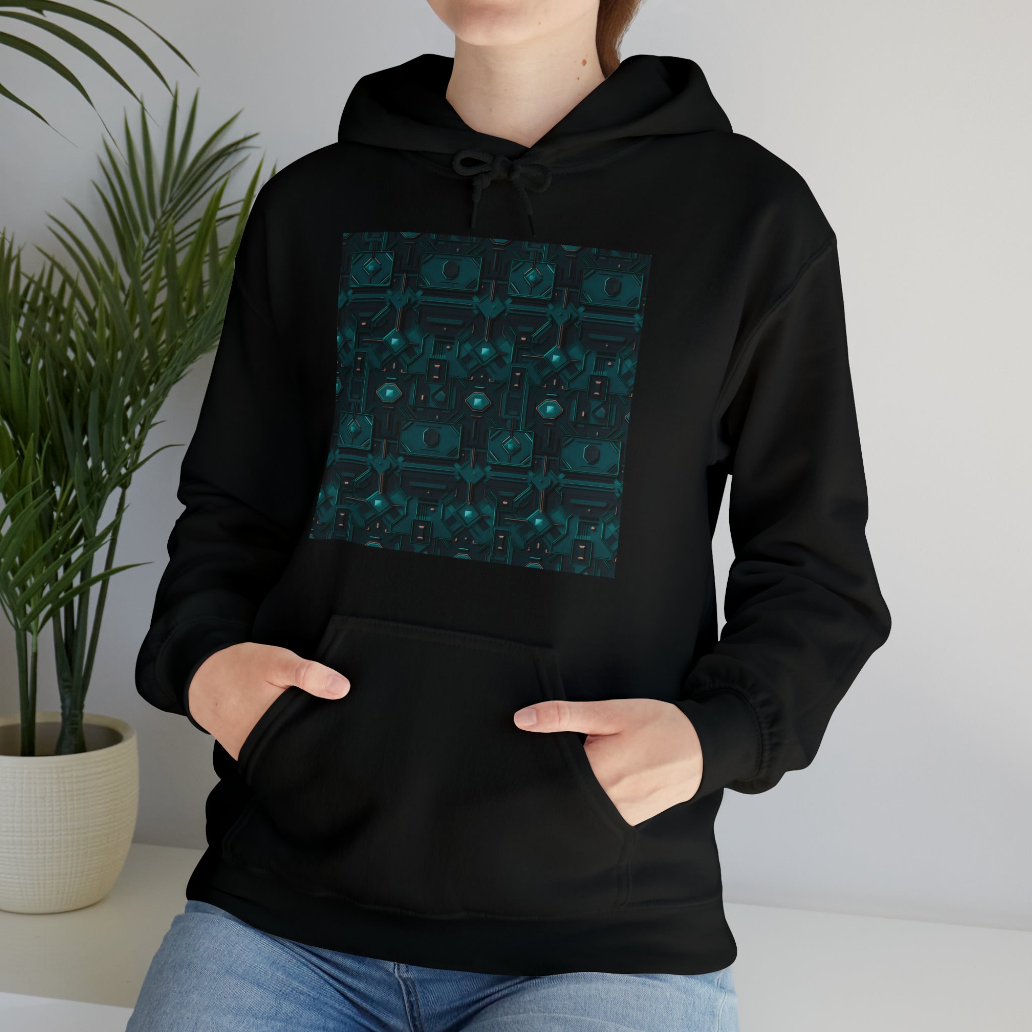 Unisex Heavy Blend™ Hooded Sweatshirt - Abstract Neon Designs 10