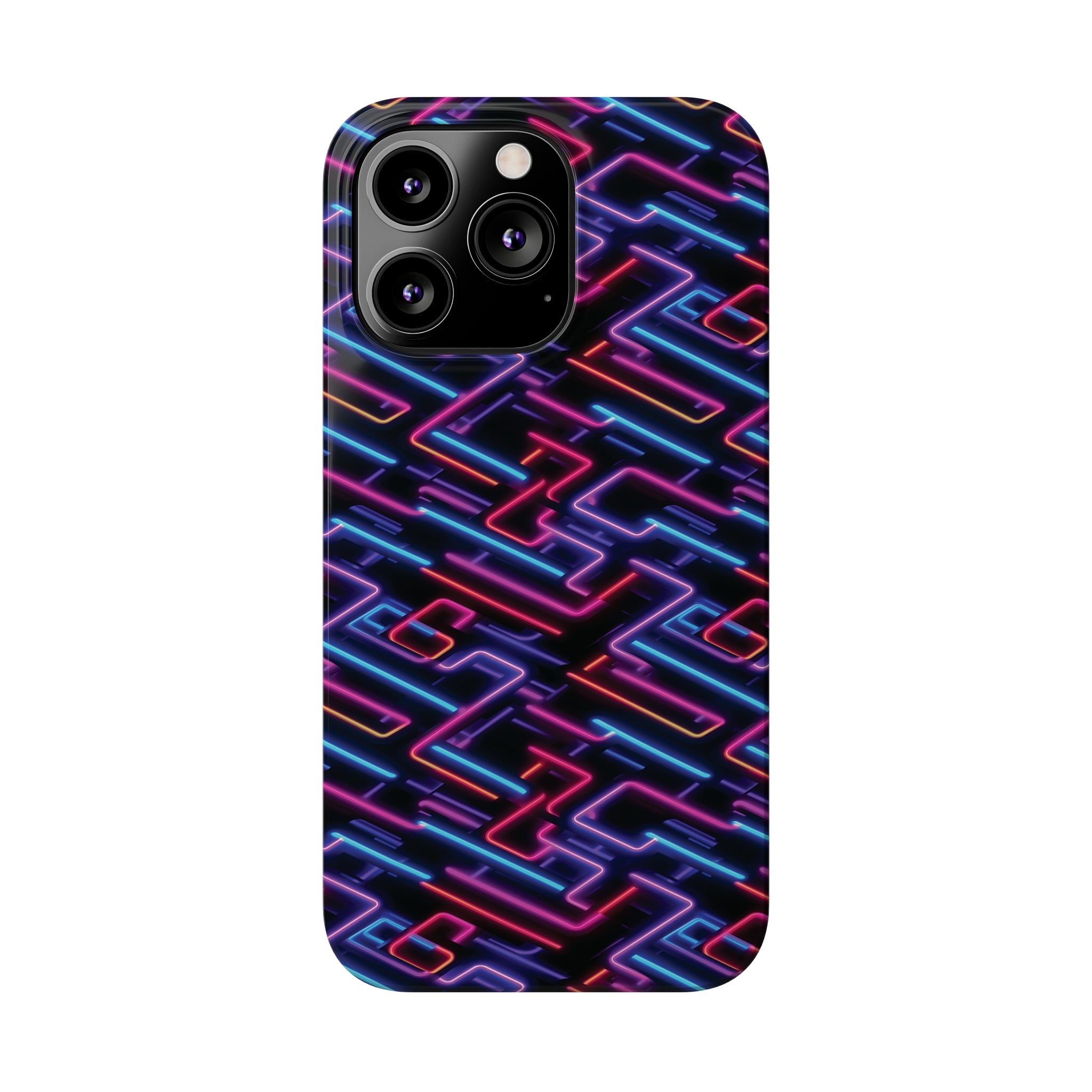 Slim Phone Cases (AOP) - Seamless Neon Designs 01