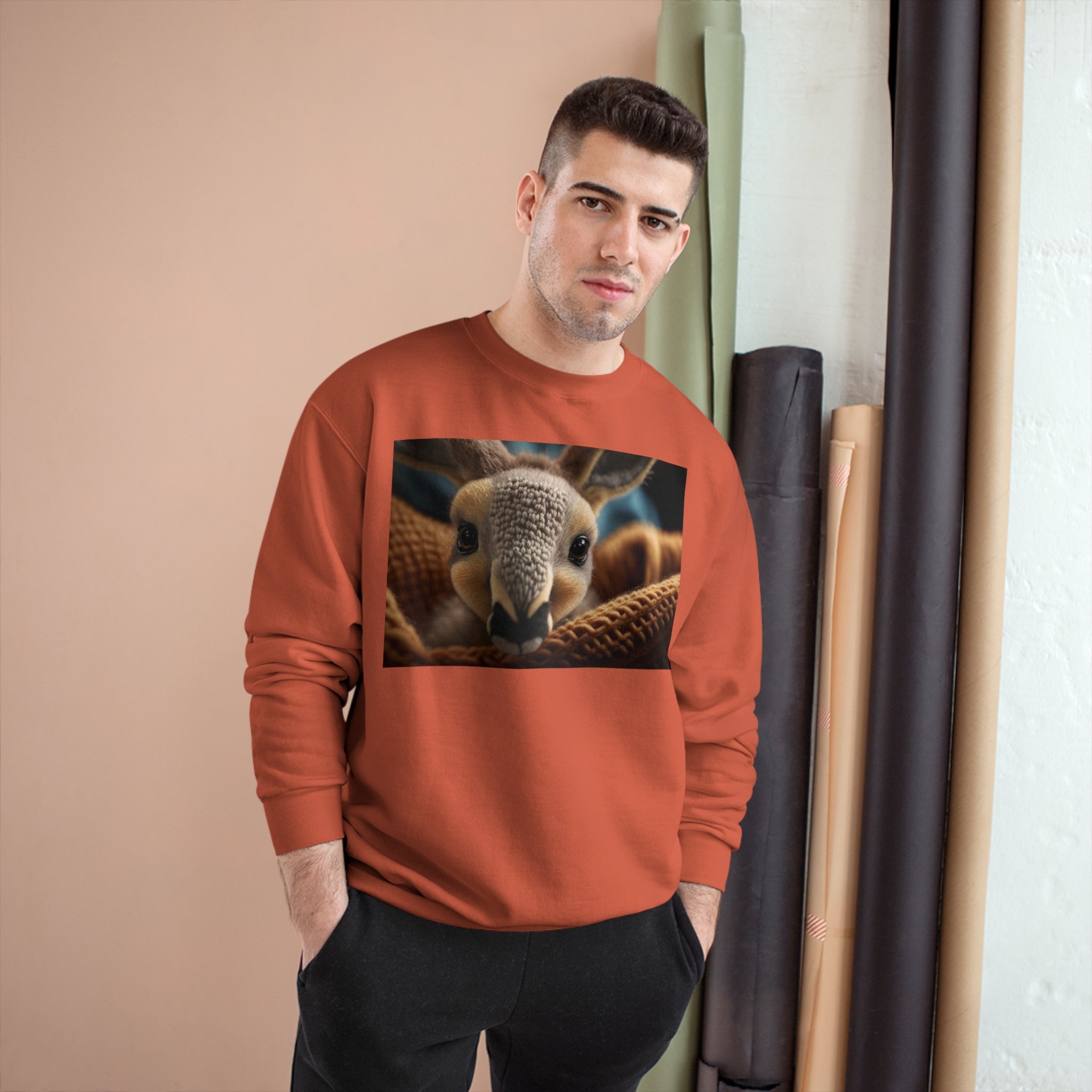 Champion Sweatshirt - Knit Animals, Kangaroo Joey