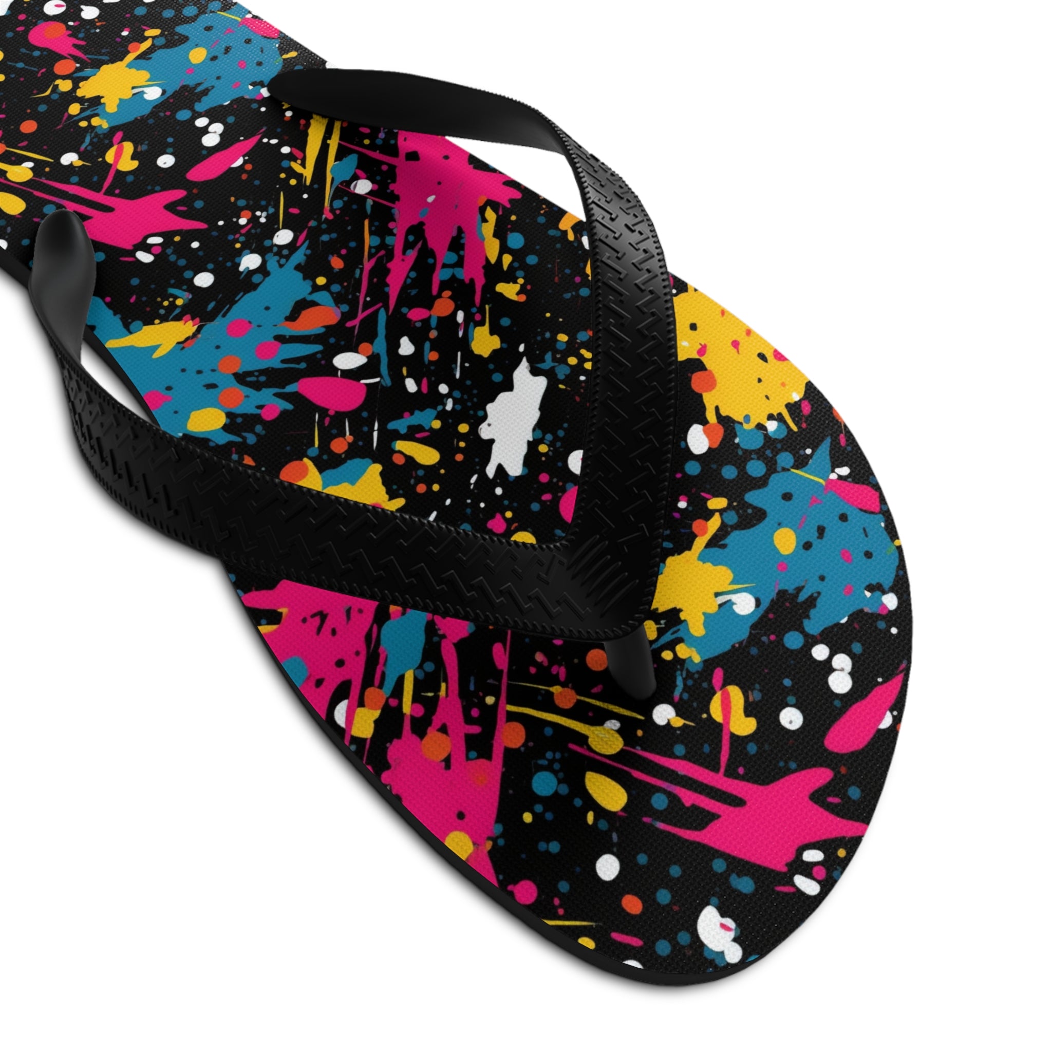 Unisex Flip-Flops (AOP) - Seamless Color Splatter Designs 10