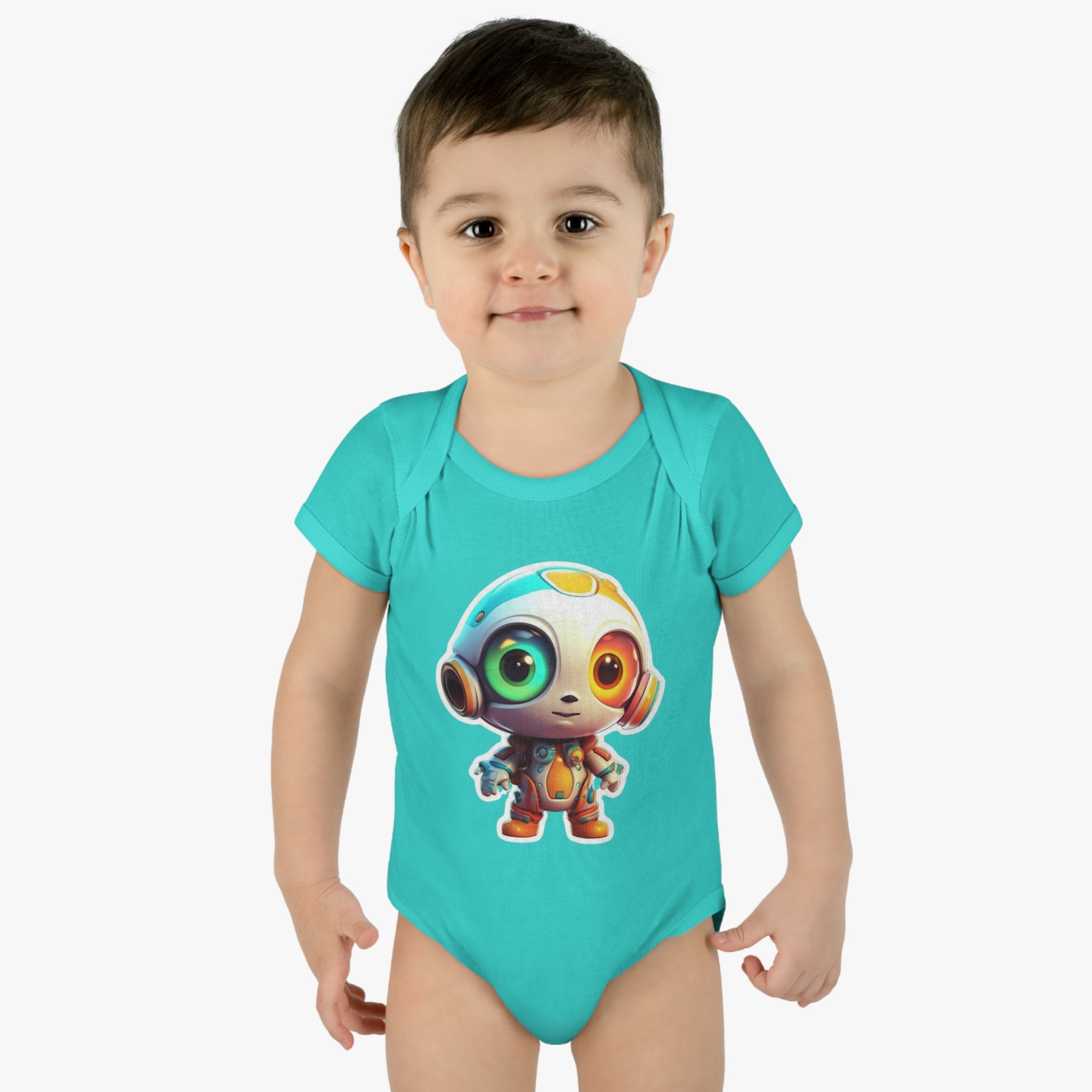 Infant Baby Rib Bodysuit - Buzz, Robot Pop Art 05