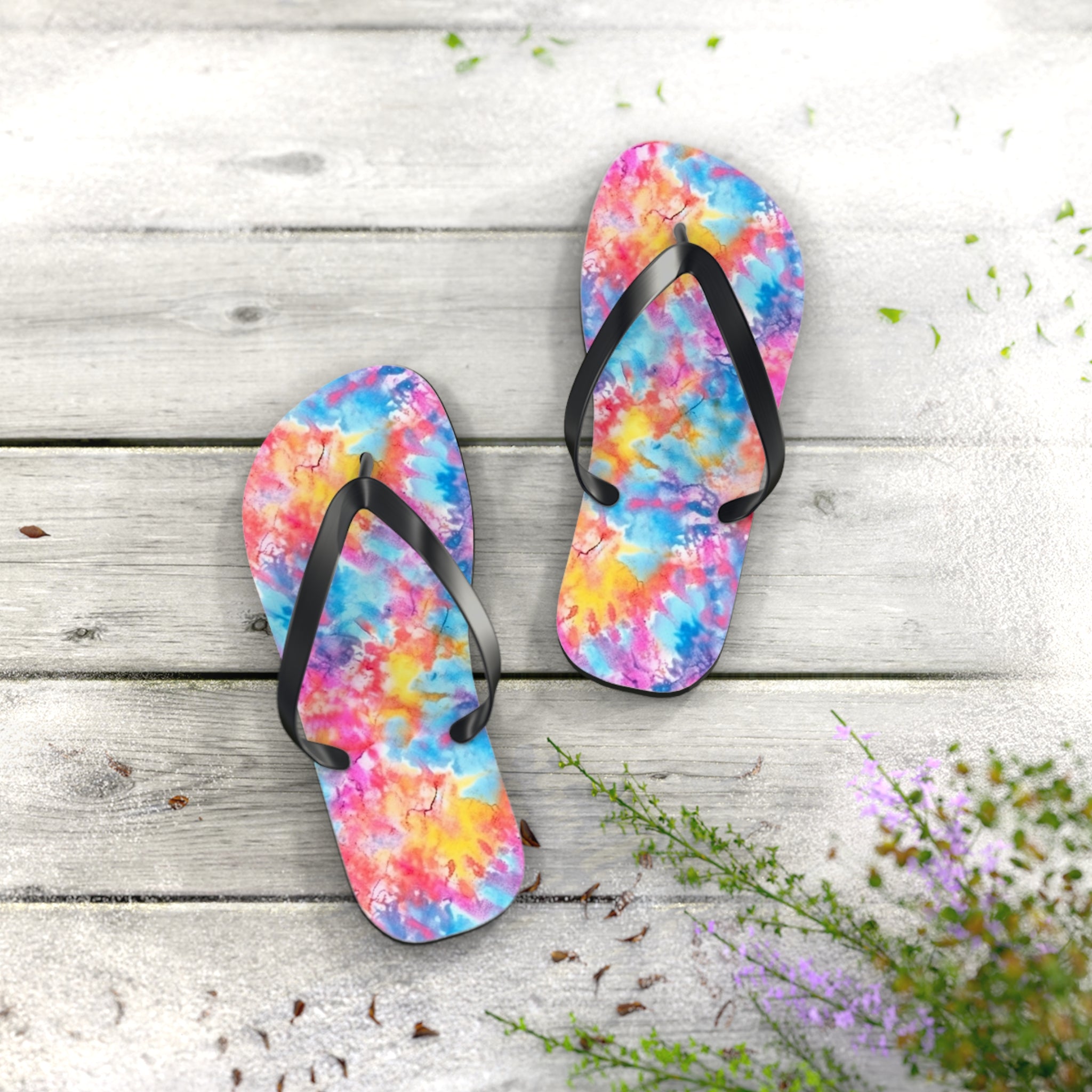 Flip Flops (AOP) - Tie Dye Designs 02