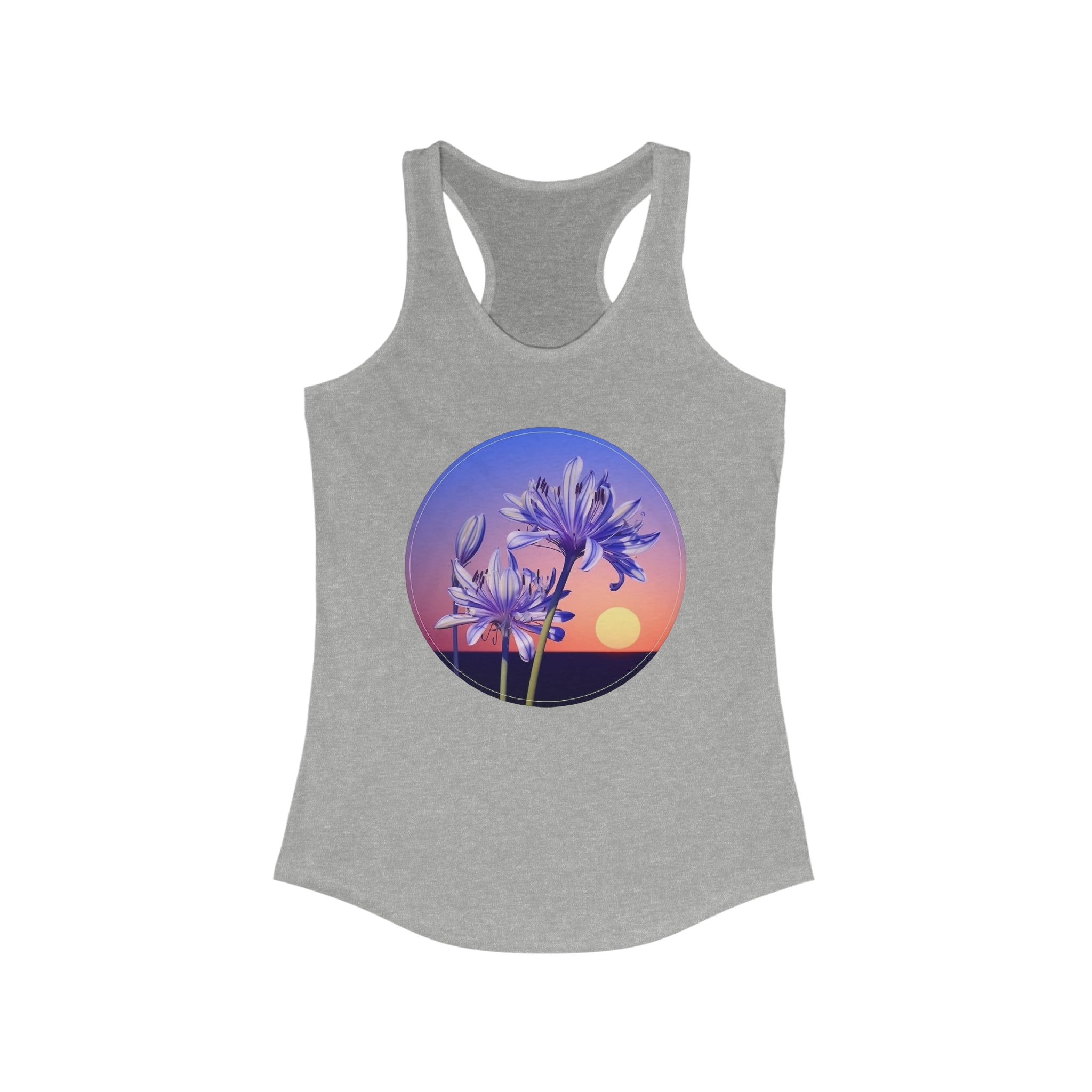 Women's Ideal Racerback Tank - Flowers - Agapanthus