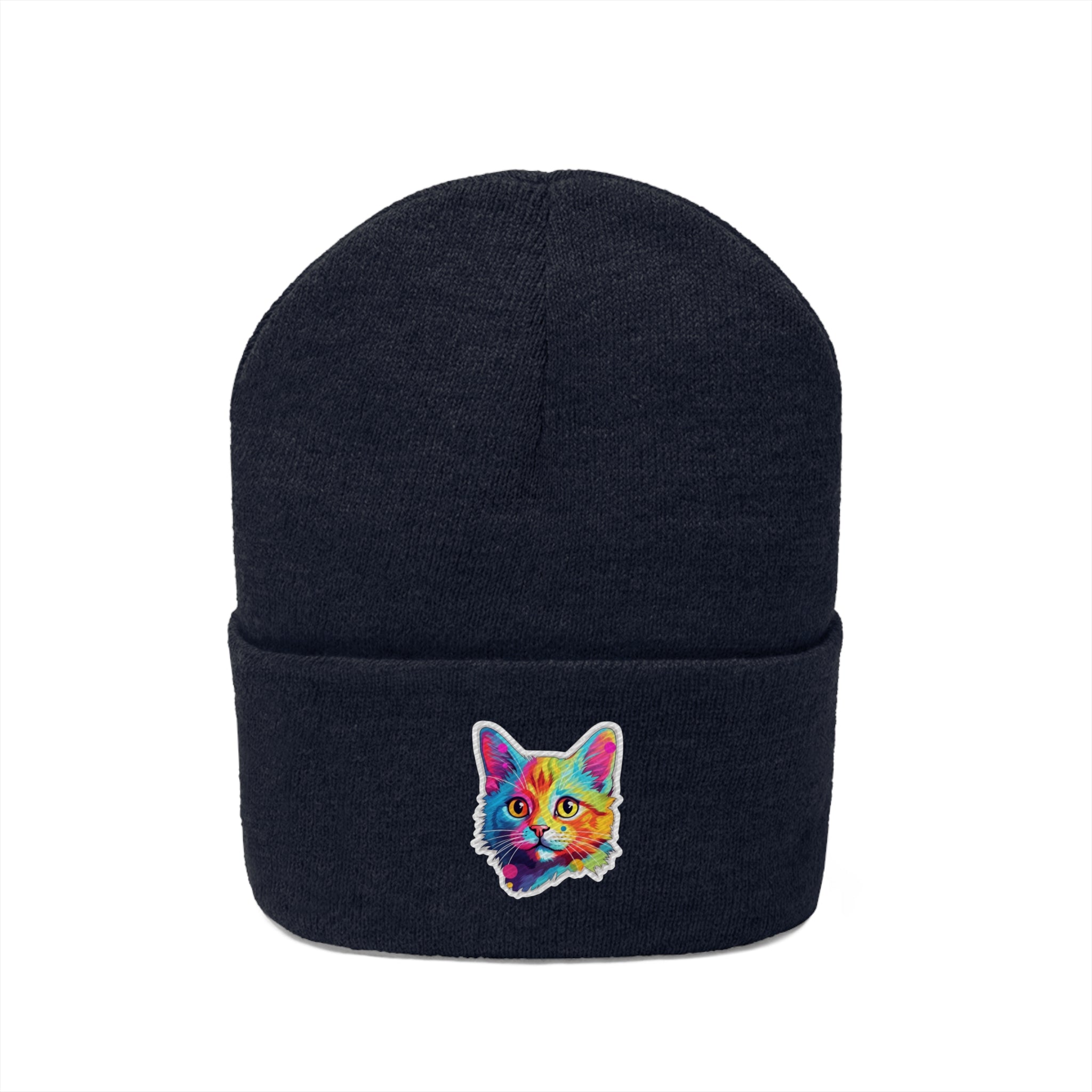 Knit Beanie - Kitten Pop Art 09