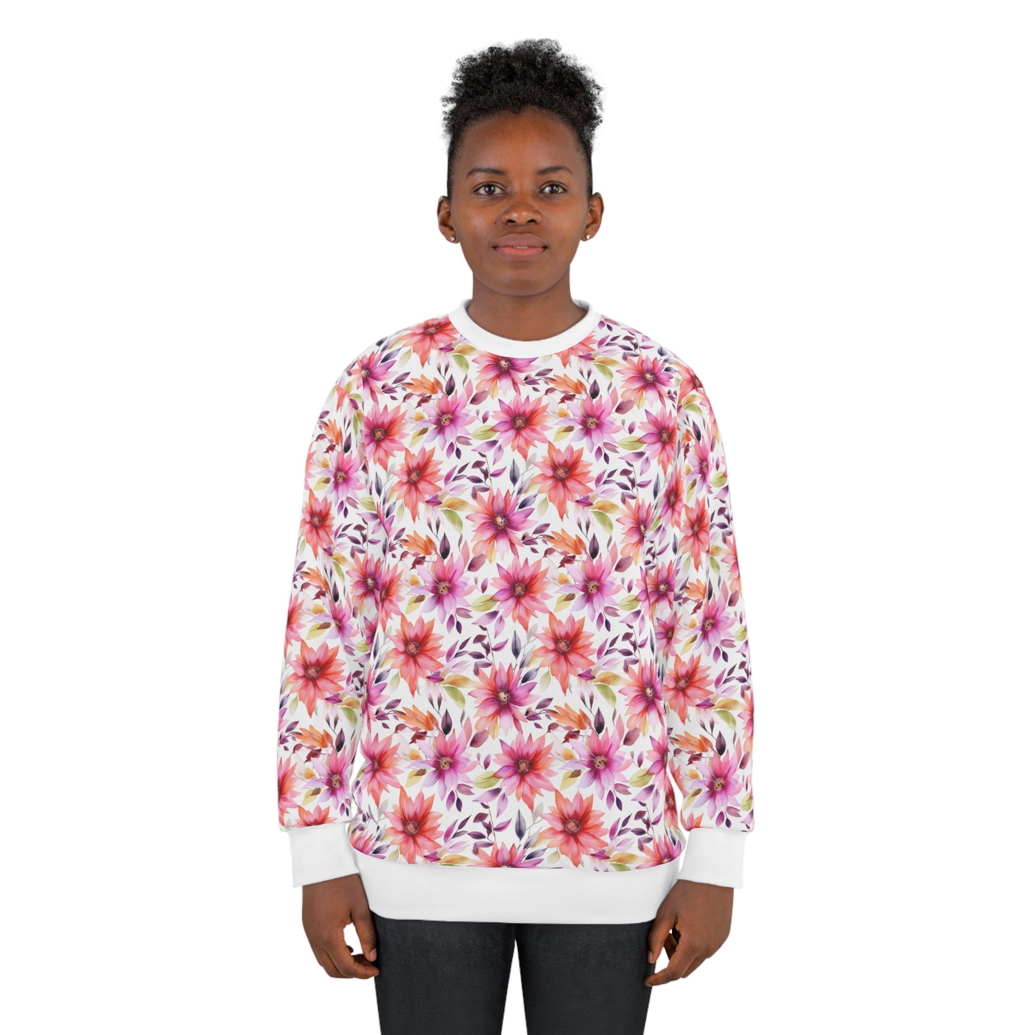 Unisex Sweatshirt (AOP) - Seamless Watercolor Designs 01