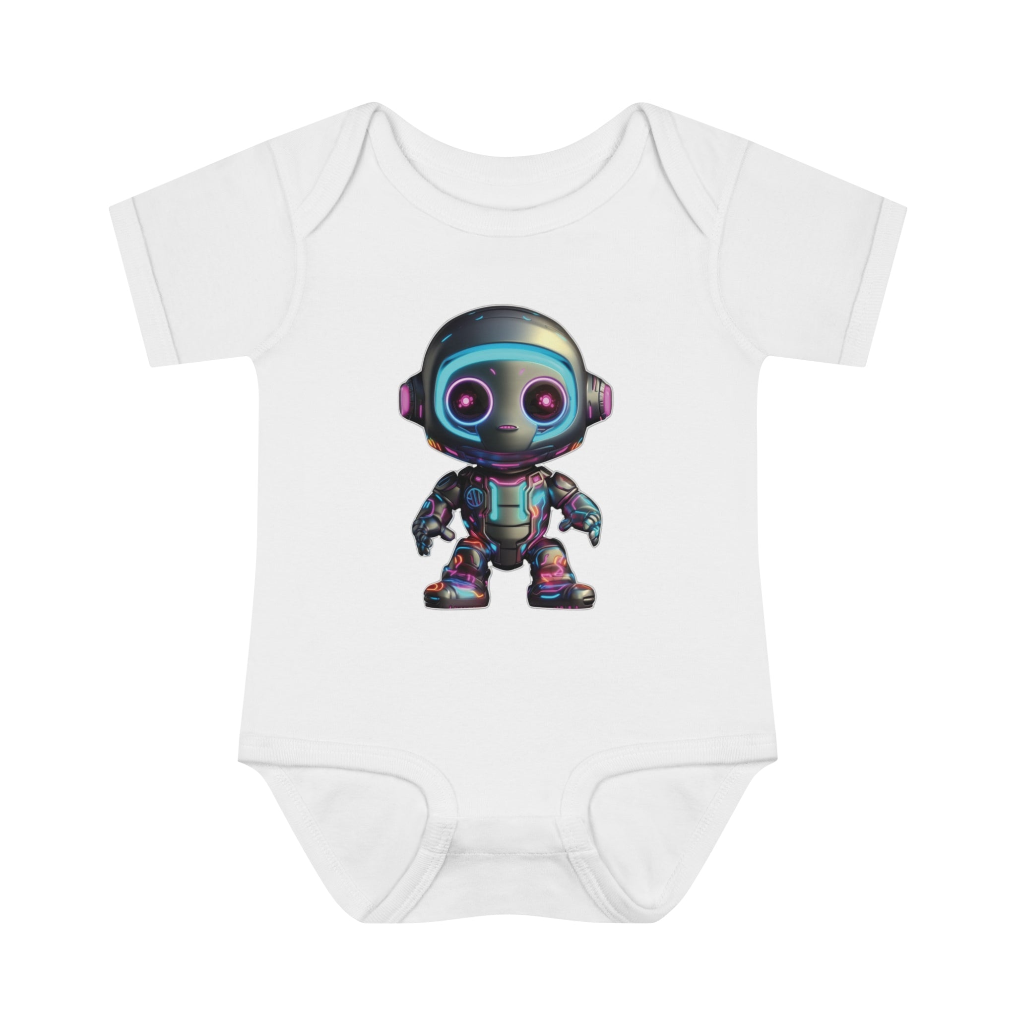 Infant Baby Rib Bodysuit - Ant, Robot Pop Art 01