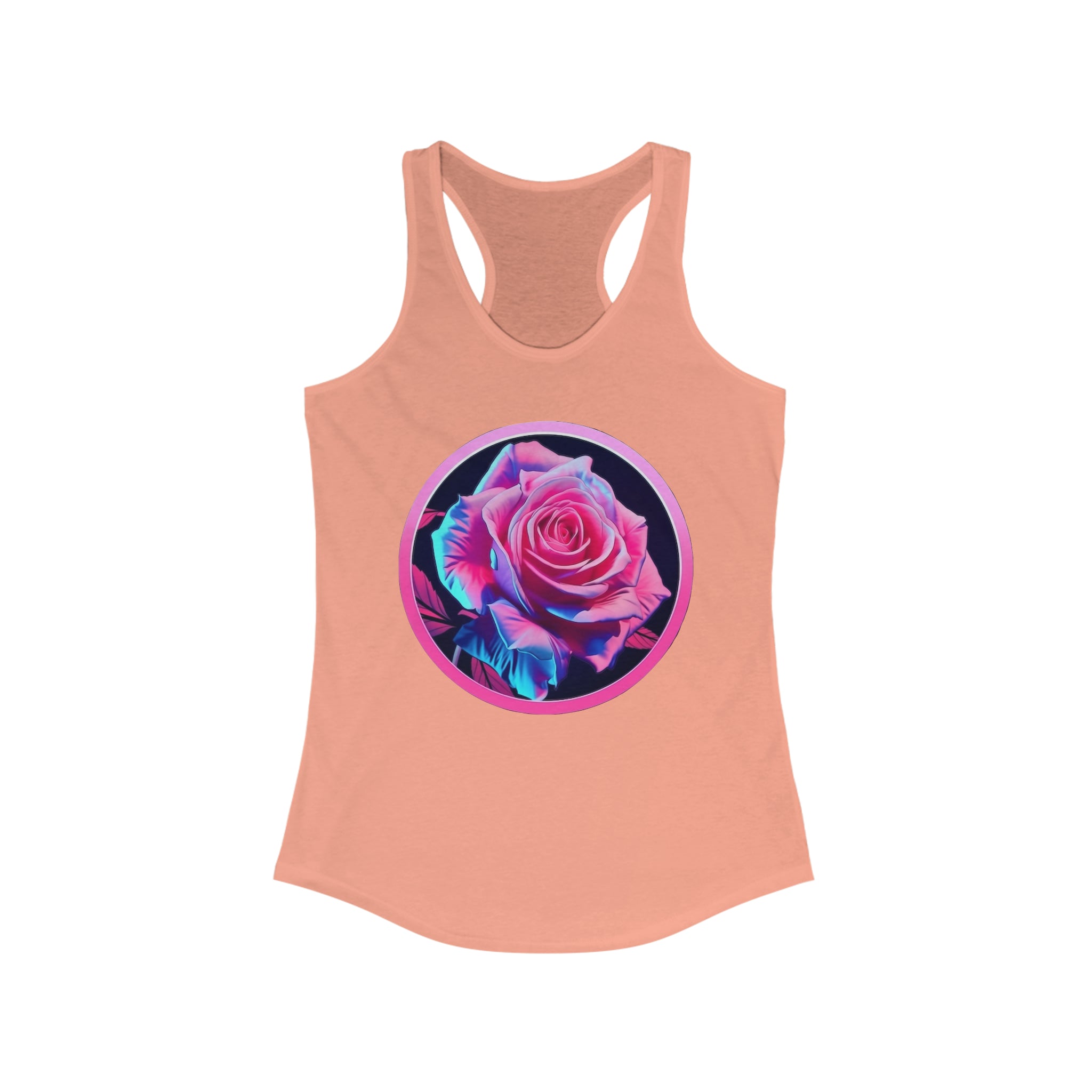 Women's Ideal Racerback Tank - Flowers - Rose