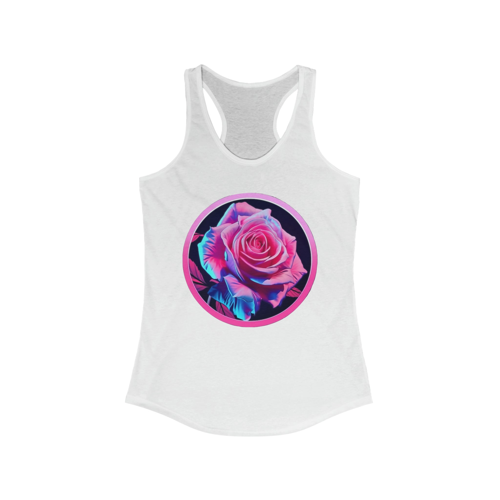 Women's Ideal Racerback Tank - Flowers - Rose