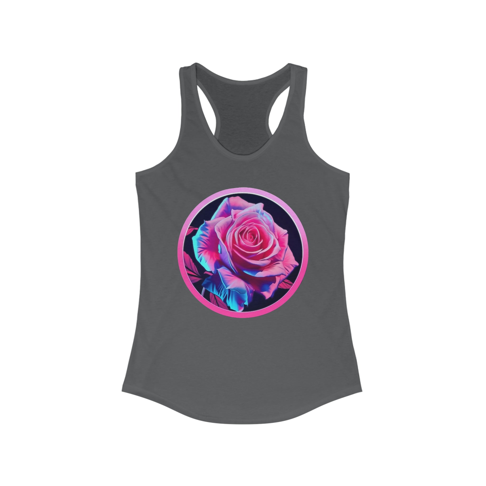 Women's Ideal Racerback Tank - Flowers - Rose