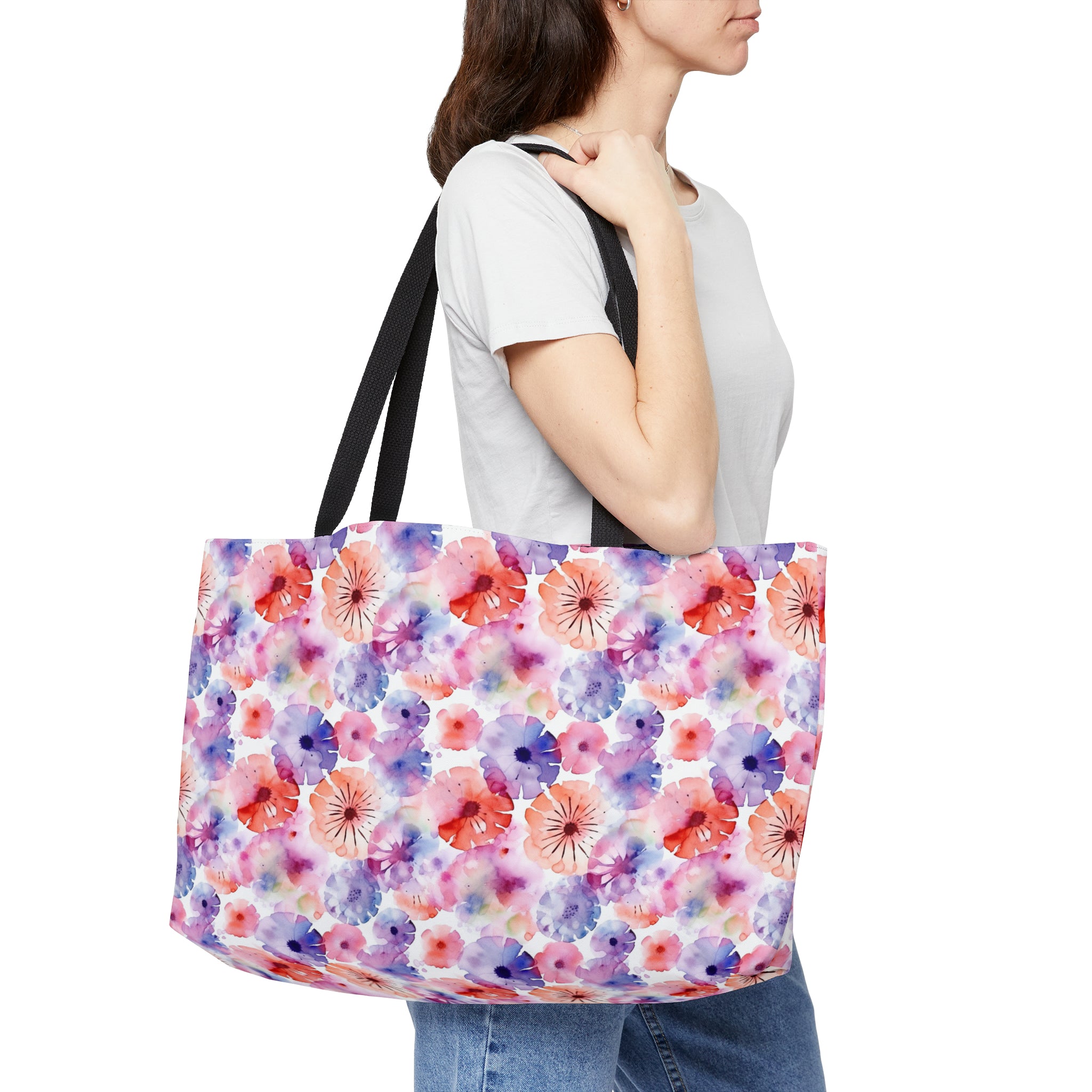 Weekender Tote Bag (AOP) - Seamless Floral Designs 08