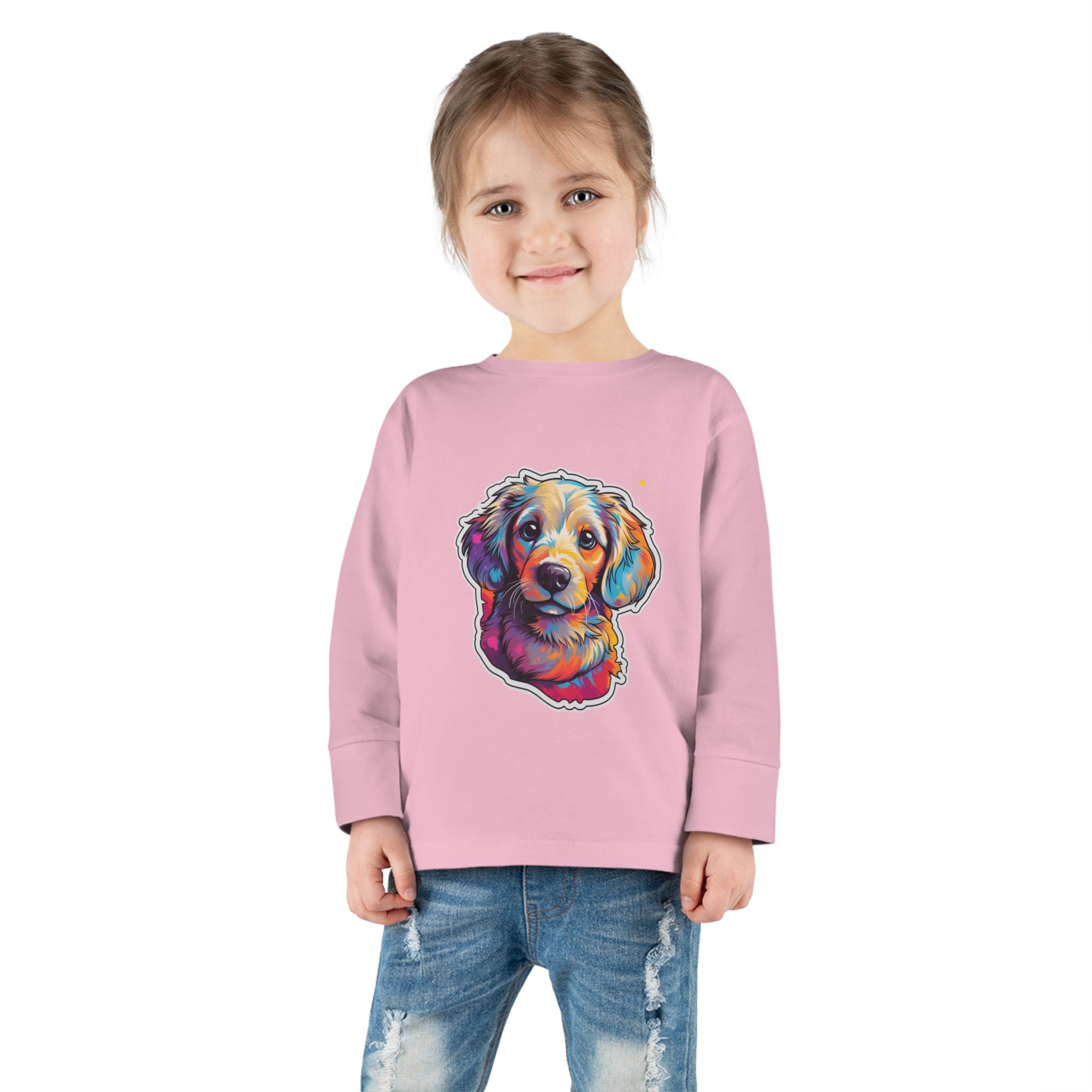 Toddler Long Sleeve Tee - Puppies 08