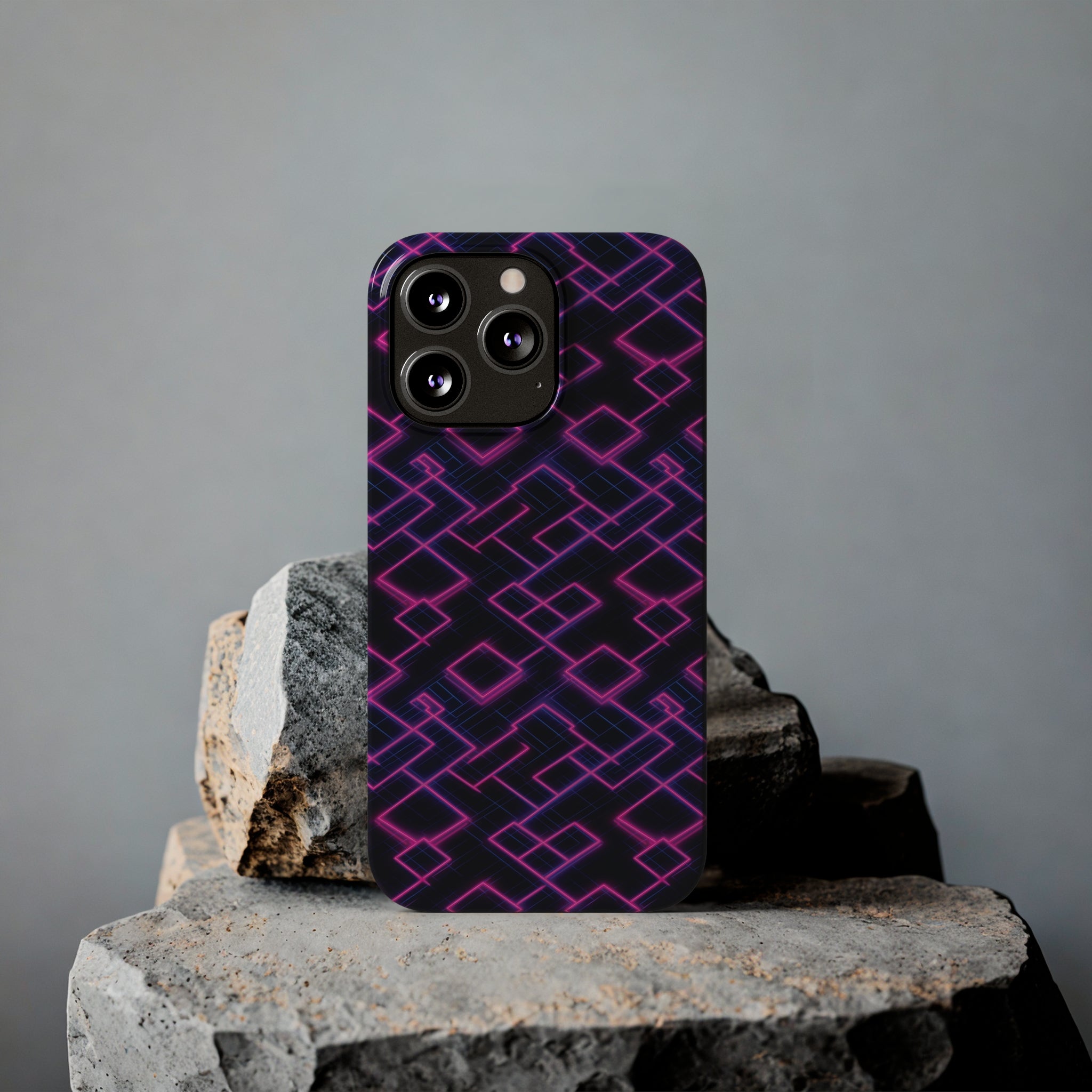 Slim Phone Cases (AOP) - Seamless Synthwave Designs 01