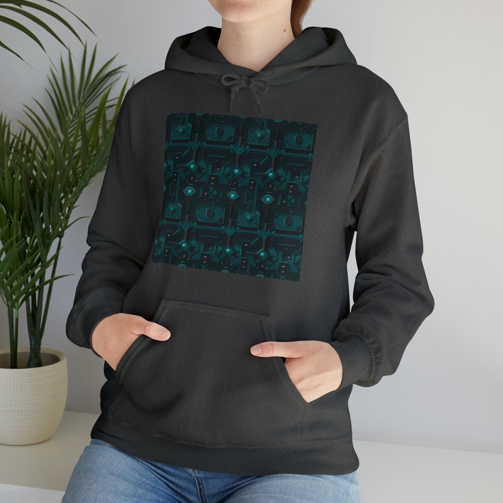 Unisex Heavy Blend™ Hooded Sweatshirt - Abstract Neon Designs 10