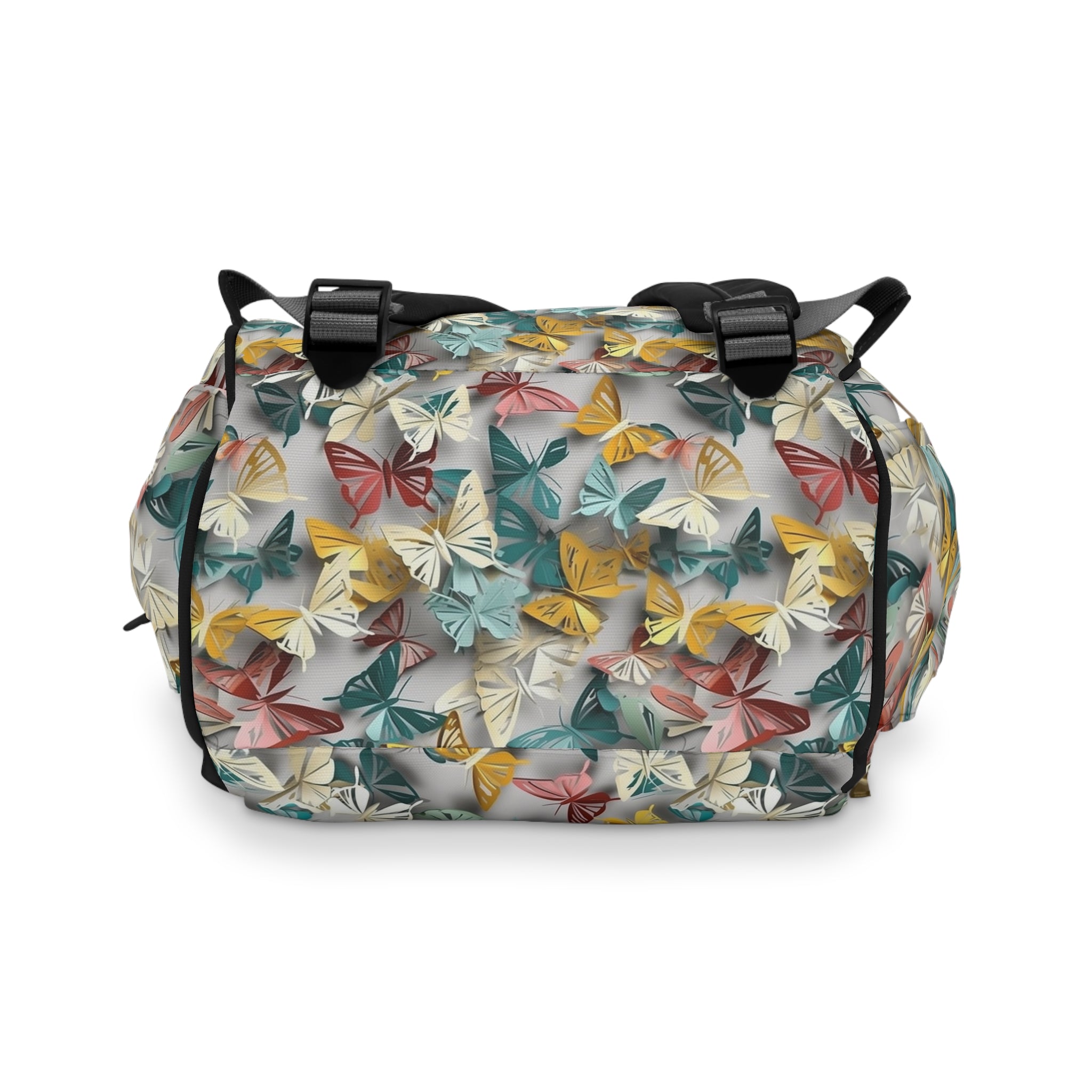 Multifunctional Diaper Backpack (AOP) - Seamless Butterflies Design 02