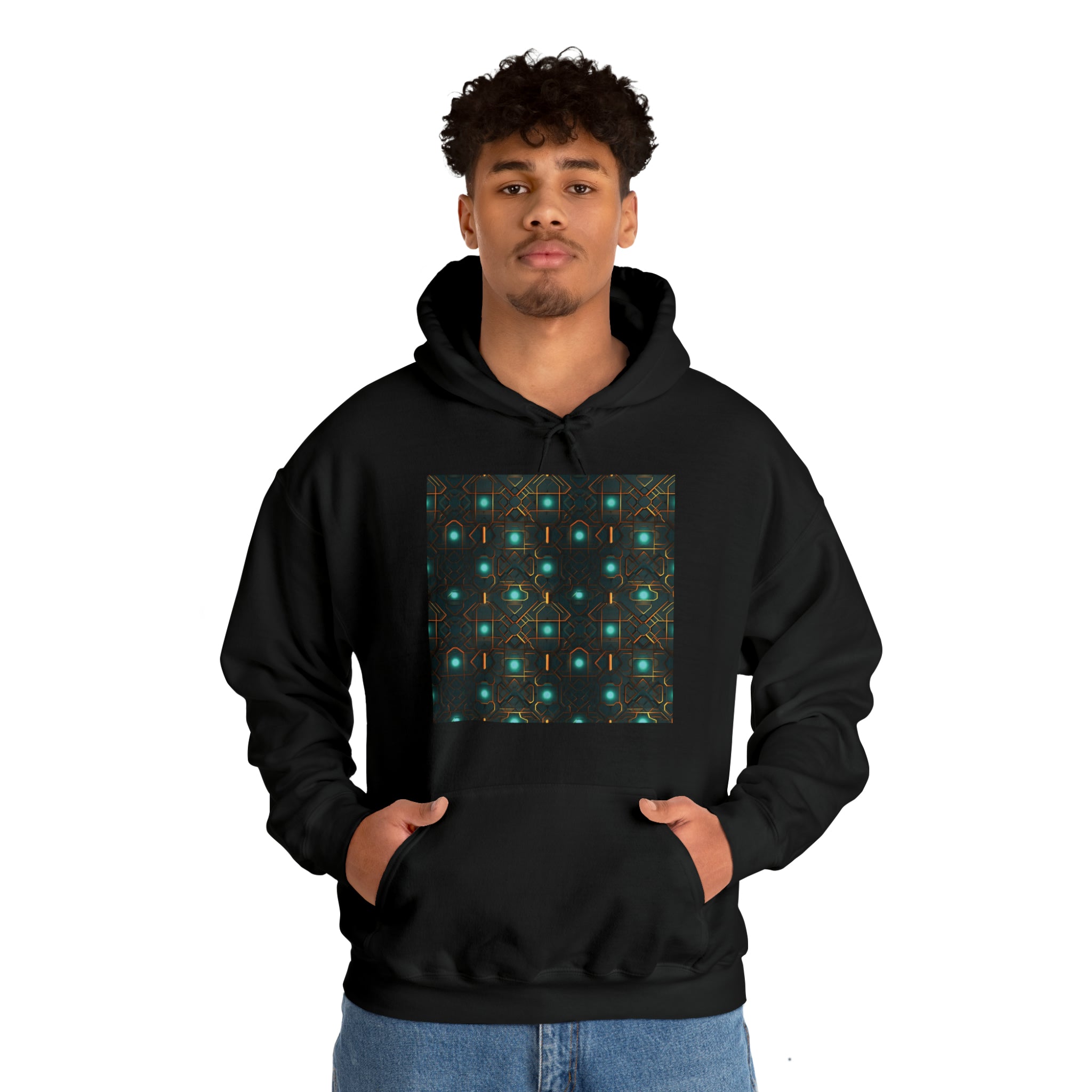 Unisex Heavy Blend™ Hooded Sweatshirt - Abstract Neon Designs 09