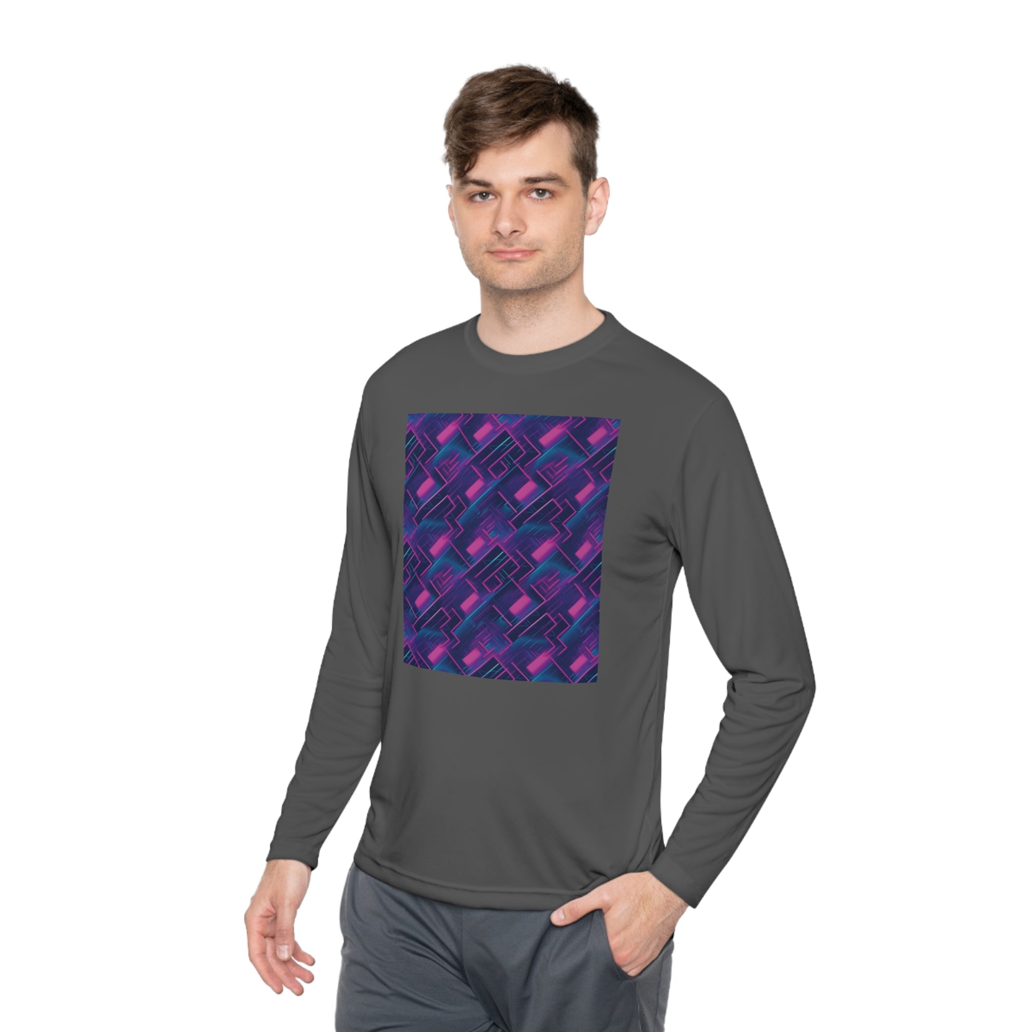 Unisex Lightweight Long Sleeve Tee (AOP) - Abstract Designs 04