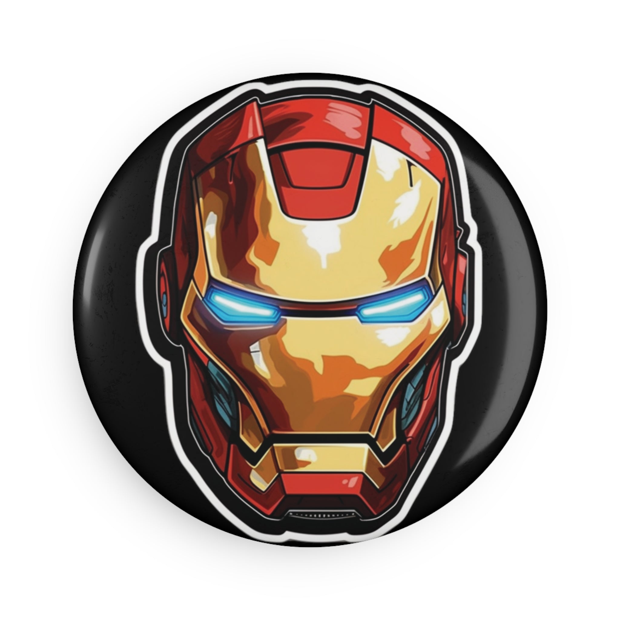 Button Magnet, Round (1 & 10 pcs) - Iron-Man