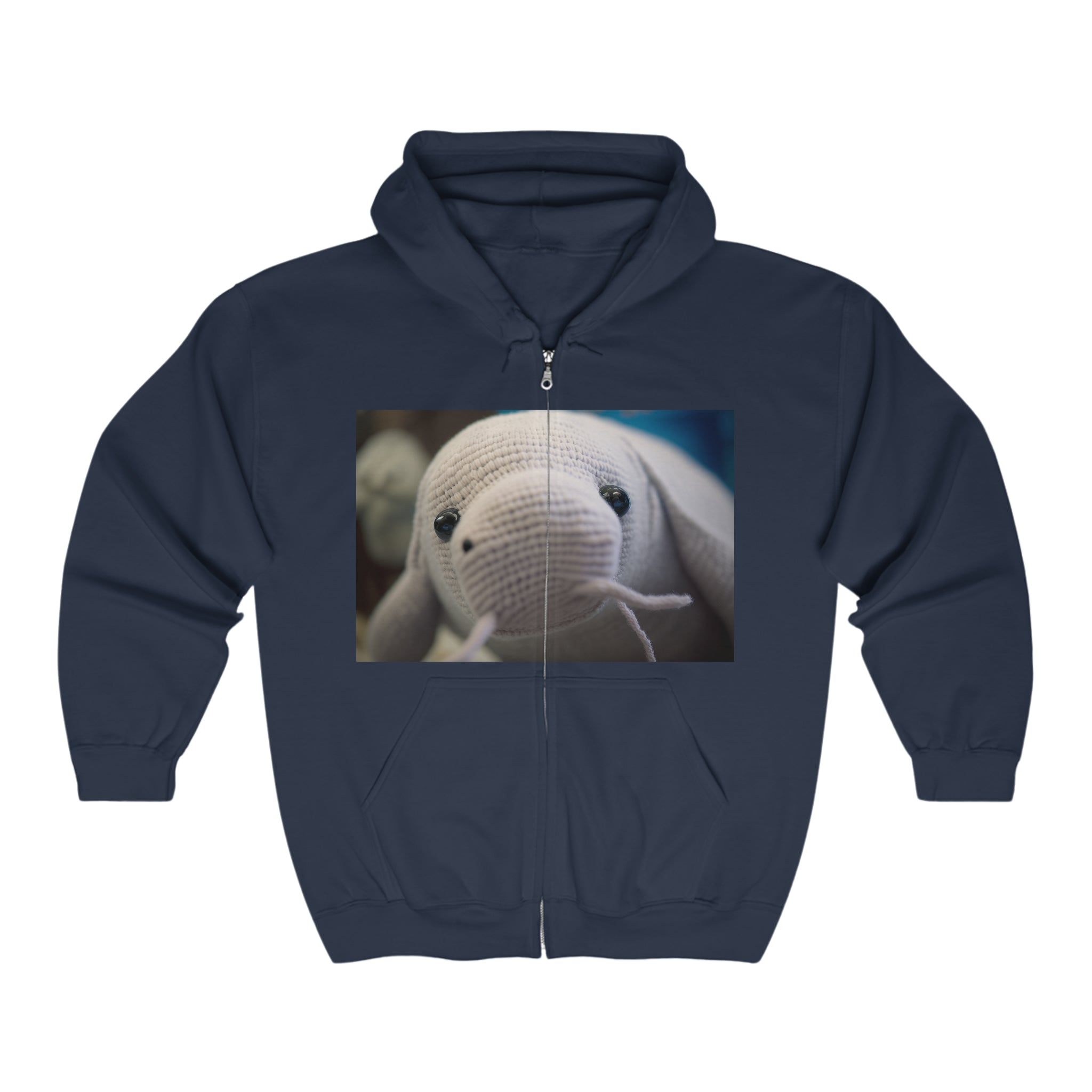 Unisex Heavy Blend™ Full Zip Hooded Sweatshirt - Baby Animals - Dugong